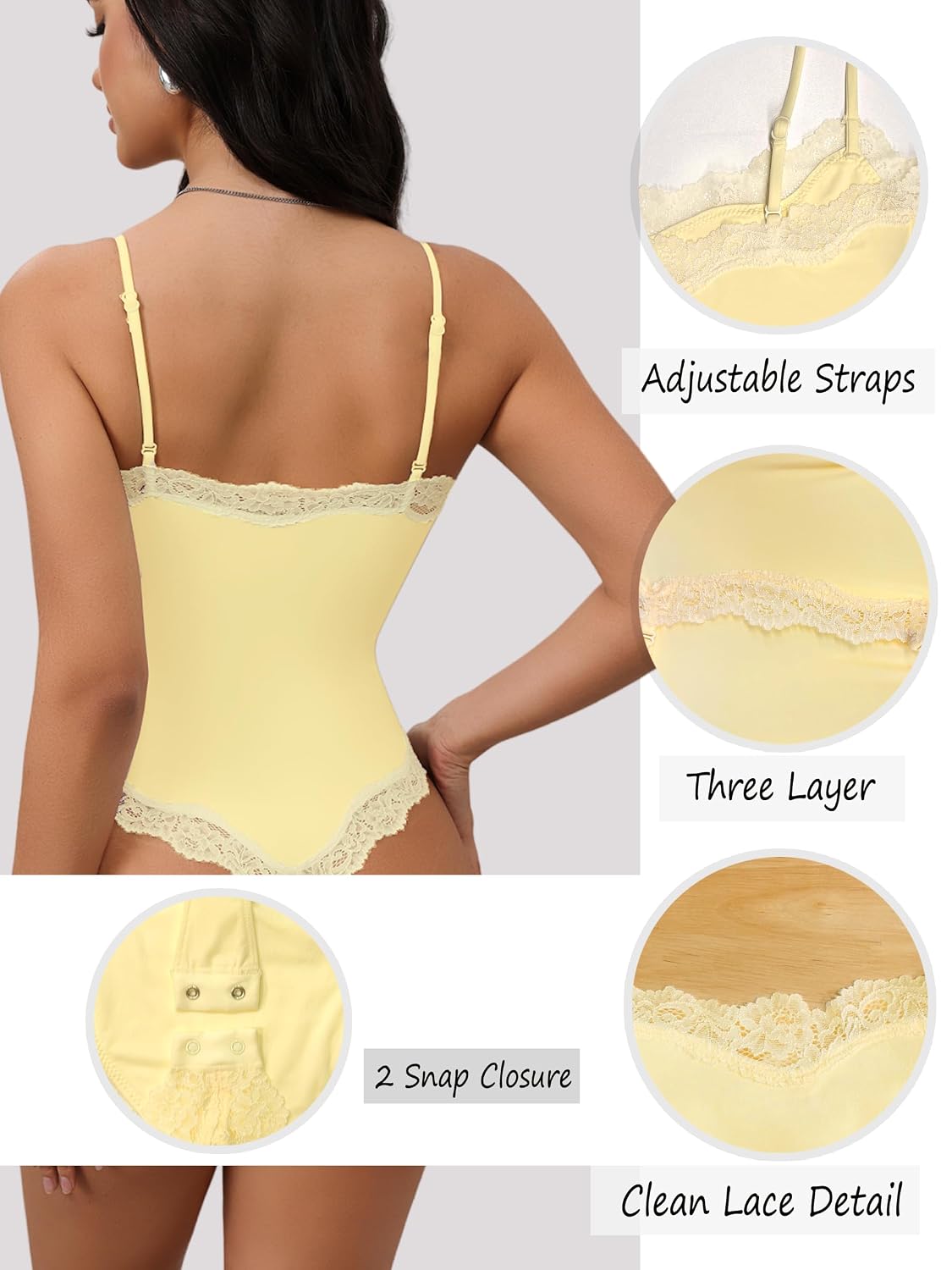 Starrylion Square Neck Lace Bodysuit — image 5