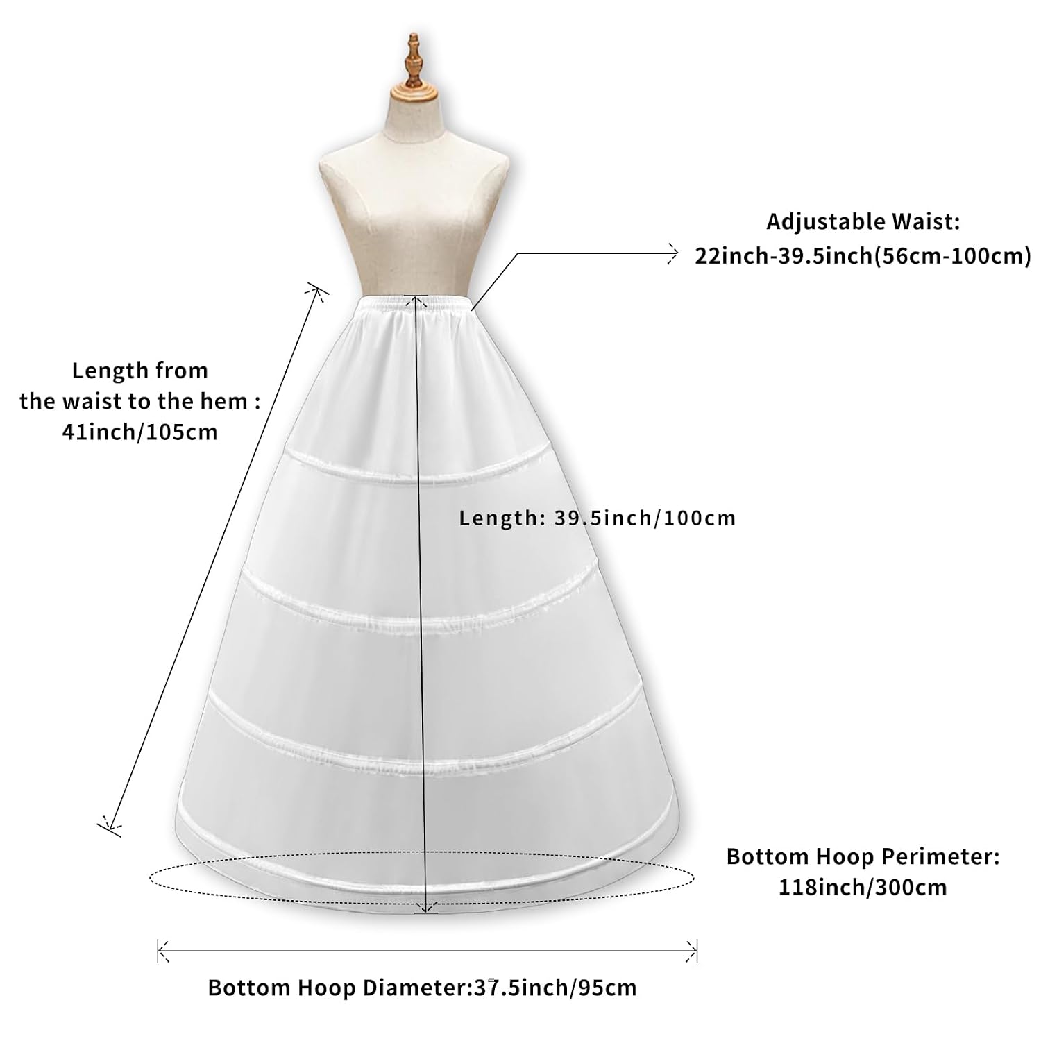 LJXploreMax 4-Hoop Crinoline Underskirt — image 2