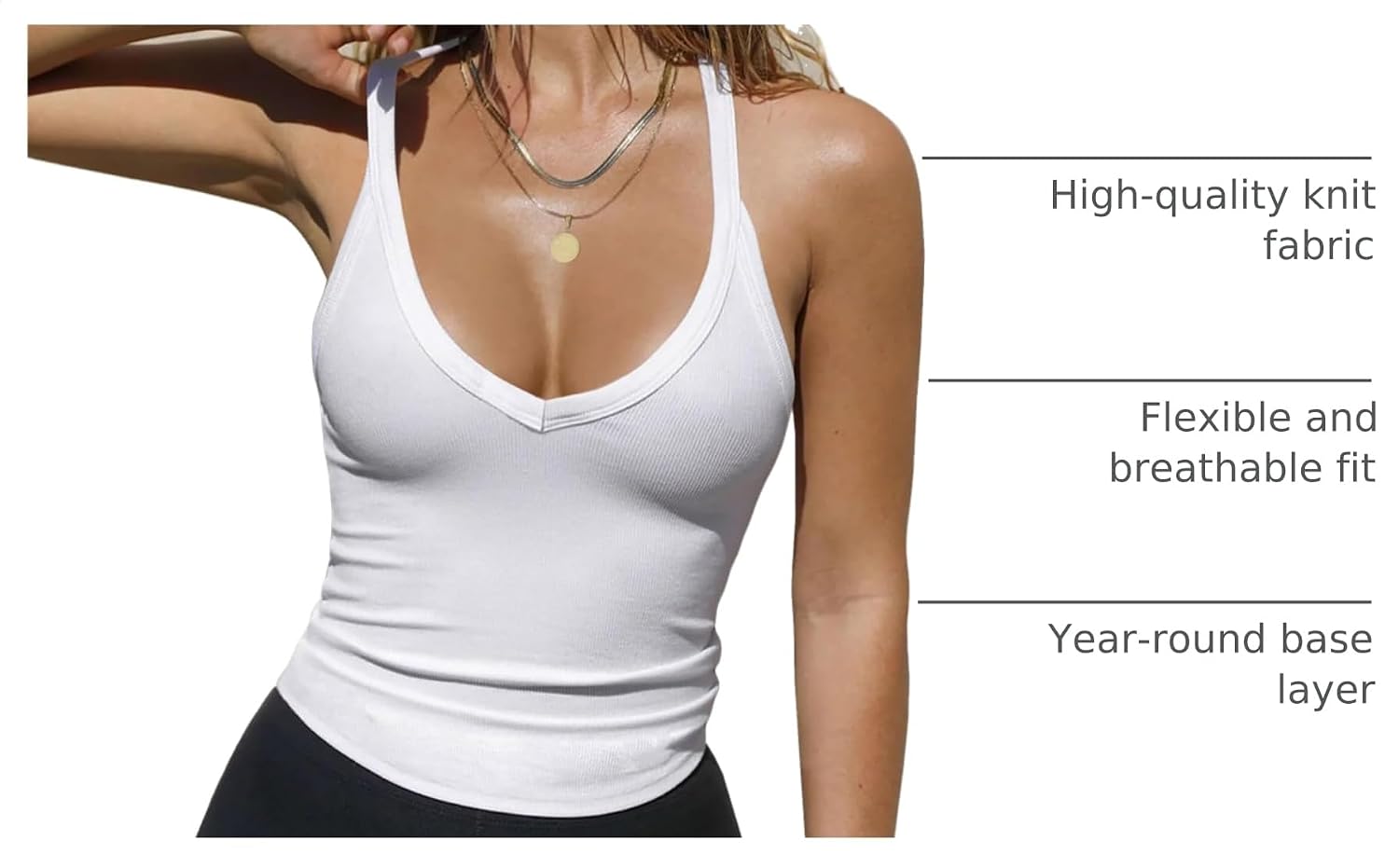 BDITANLE Women's Ribbed Slim Fitted Tank Top — image 4