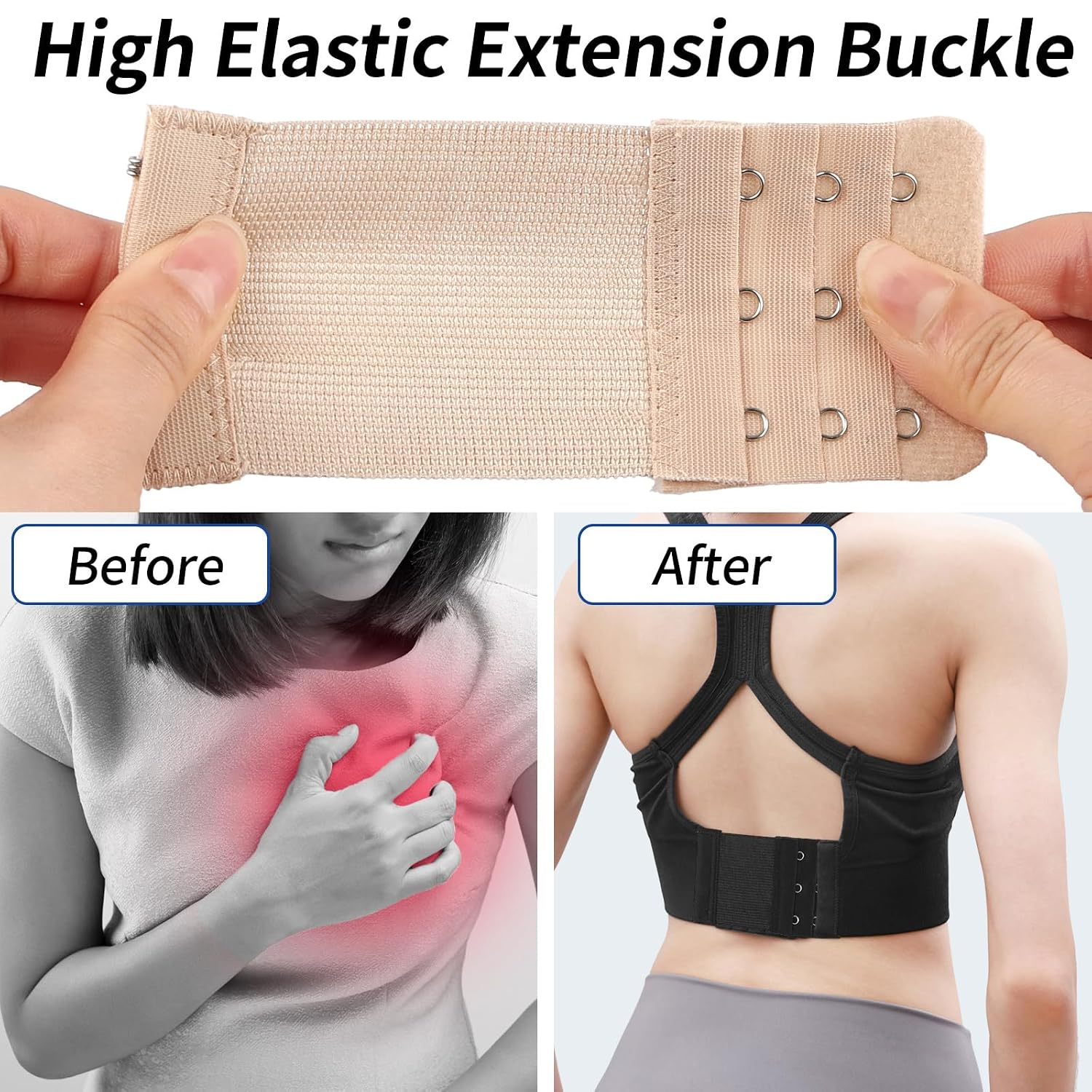 PEASUG 3 Hook Bra Extender Strap — image 5