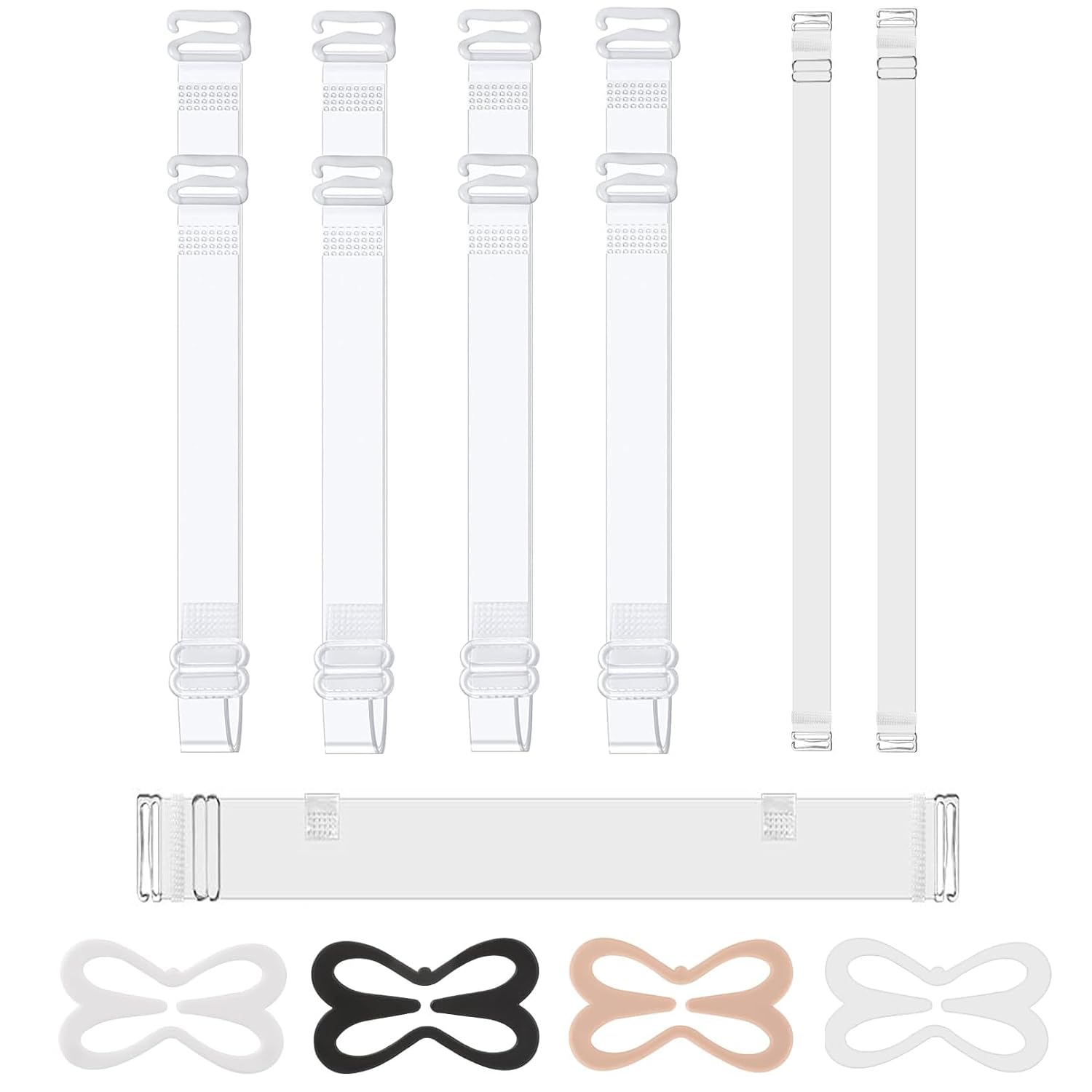 FIVEGOGO Adjustable Clear Bra Straps Set