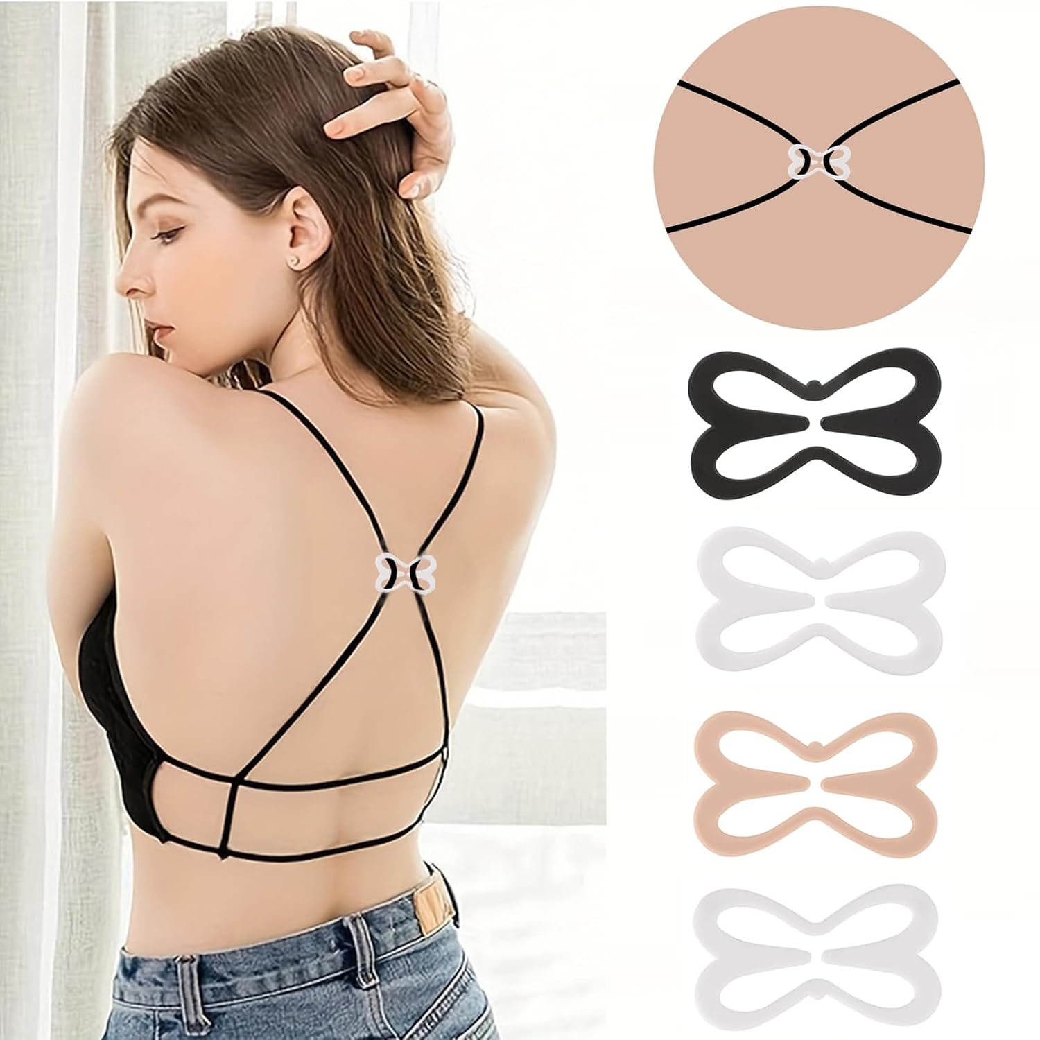 FIVEGOGO Adjustable Clear Bra Straps Set — image 3