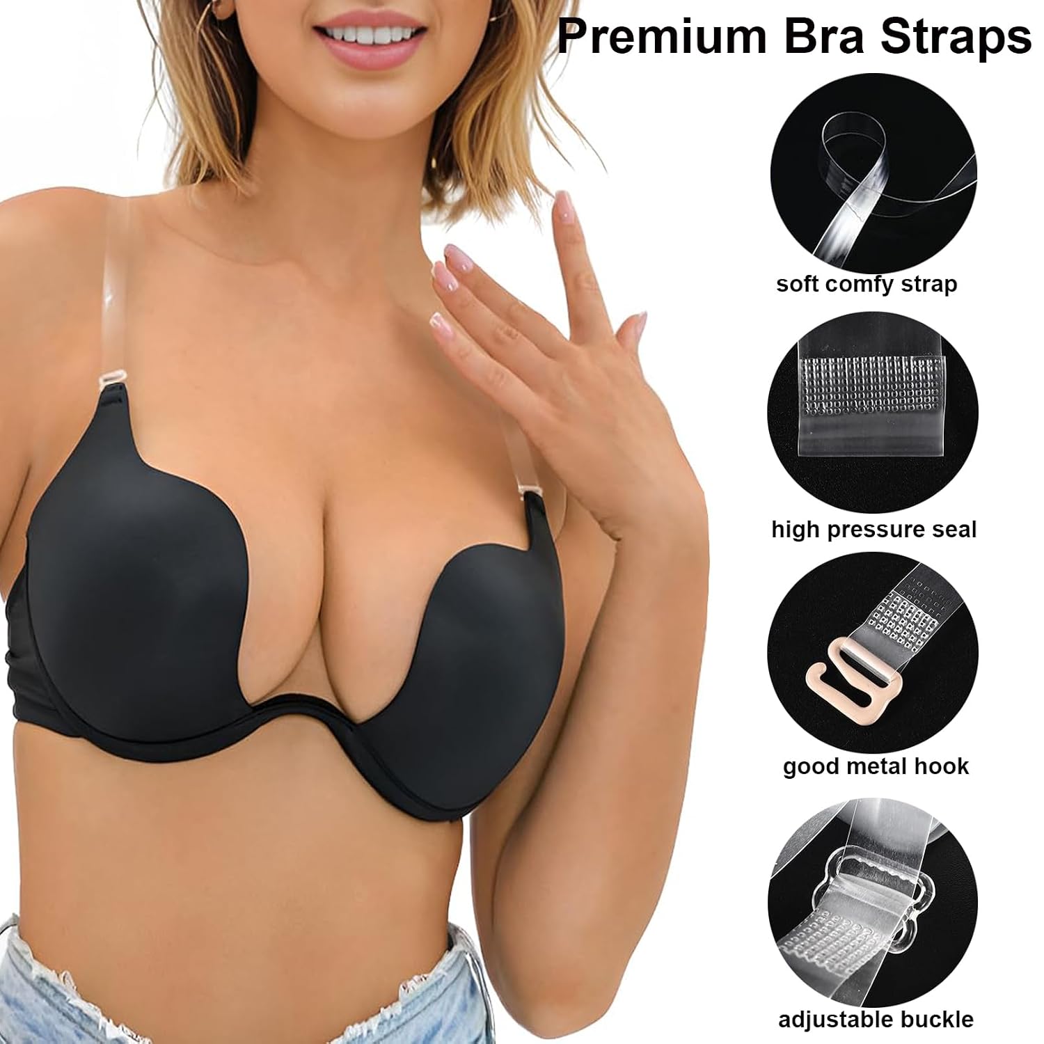 FIVEGOGO Adjustable Clear Bra Straps Set — image 6