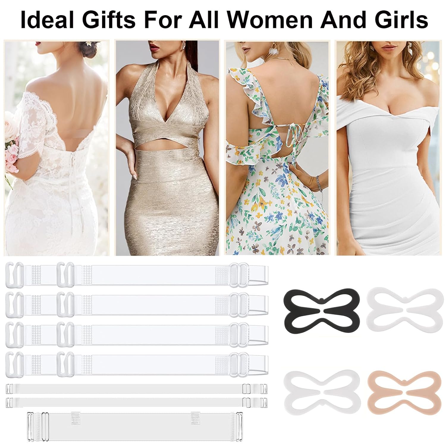 FIVEGOGO Adjustable Clear Bra Straps Set — image 7