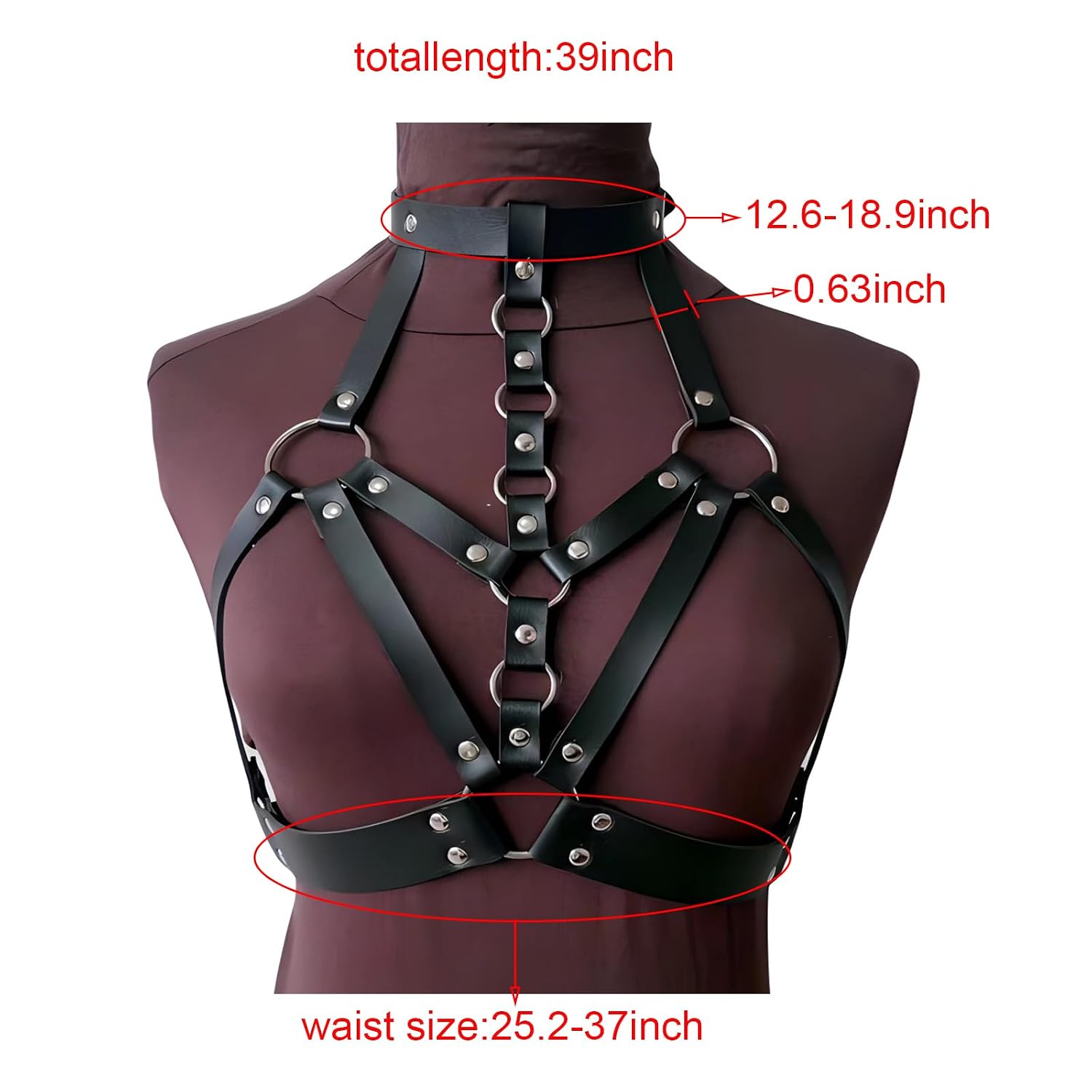 Punk Leather Body Harness Belt for Women — image 2