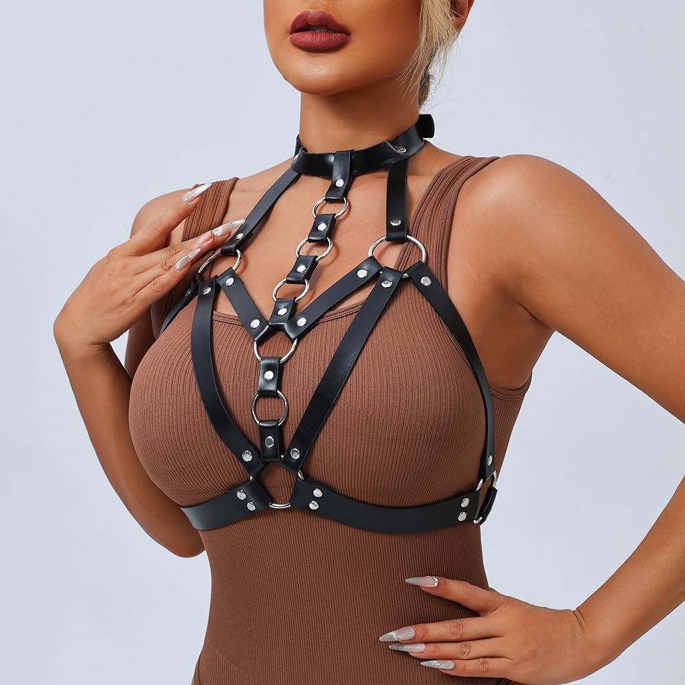 Punk Leather Body Harness Belt for Women — image 5