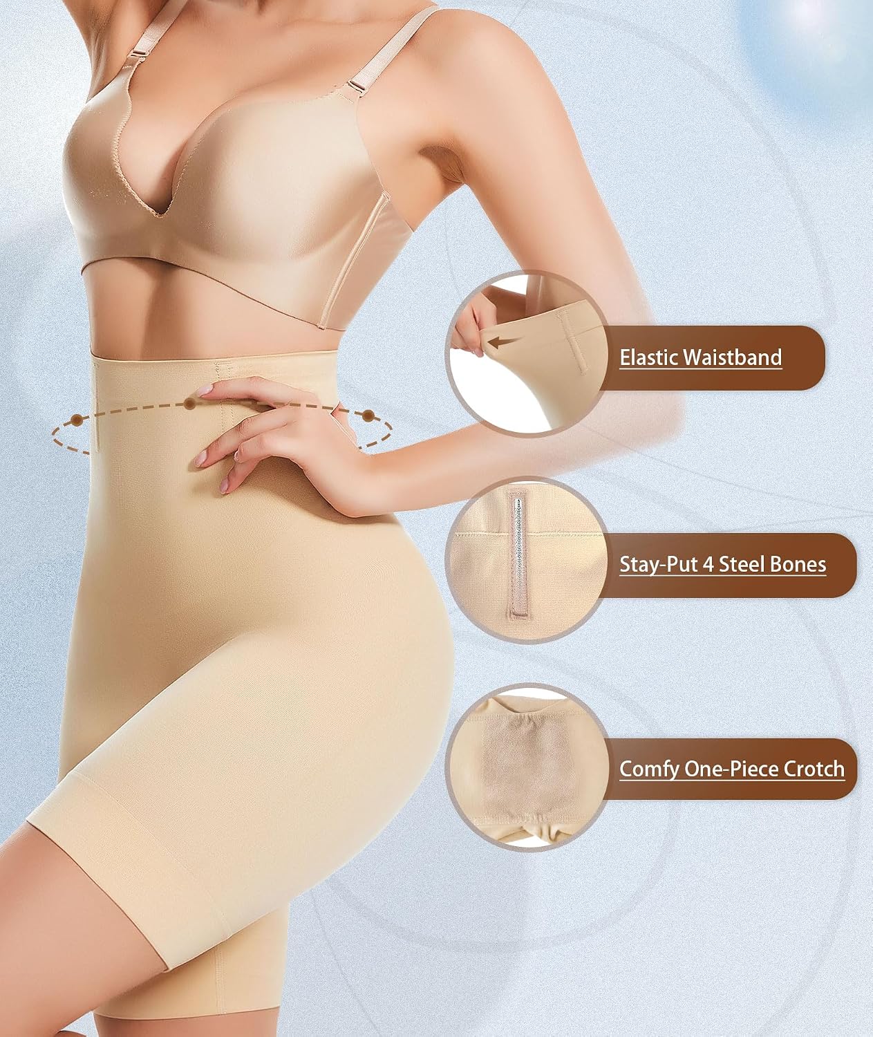 sellto High Waisted Tummy Control Shapewear Shorts — image 4