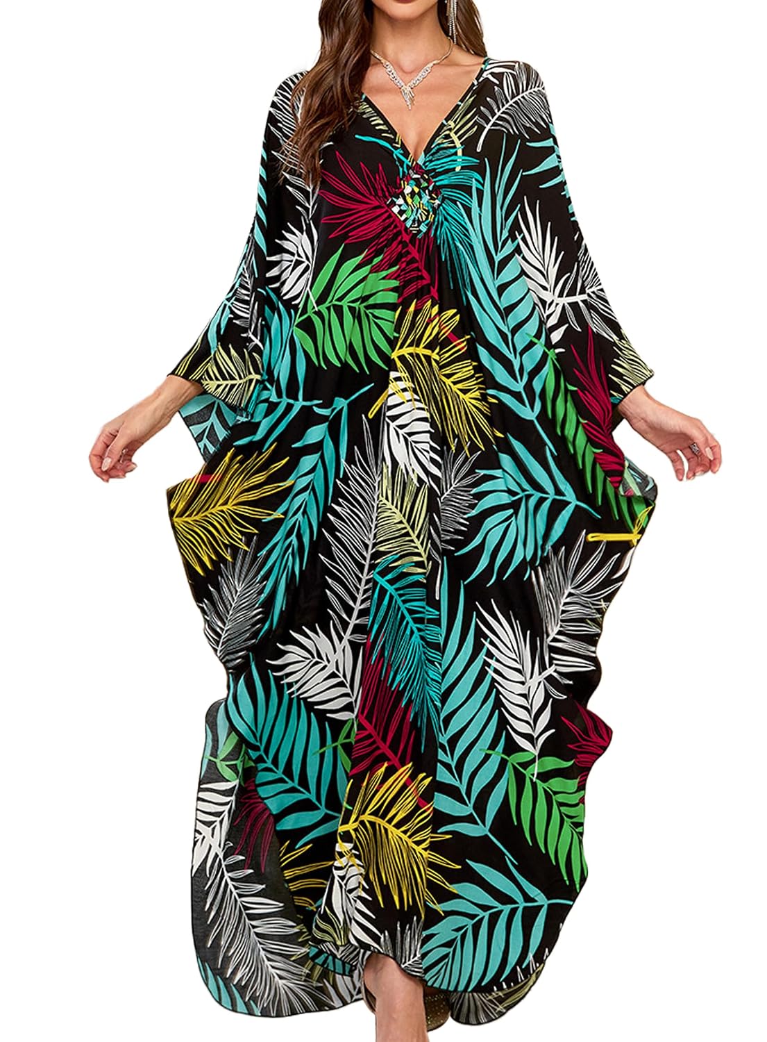 Floral Print Caftan Cover Up for Women — image 9
