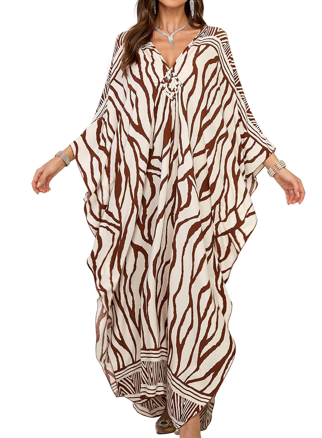 Floral Print Caftan Cover Up for Women — image 10