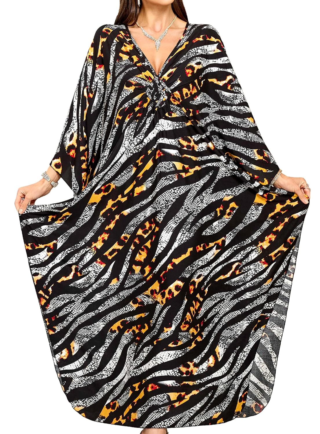 Floral Print Caftan Cover Up for Women — image 11