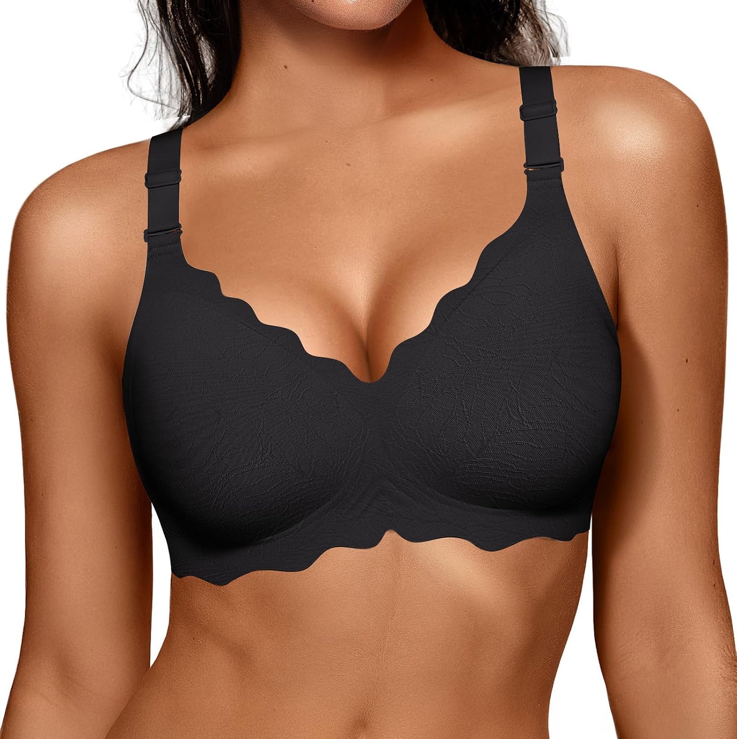OEAK Women's Wireless Pushup Convertible Jelly Bra — image 12