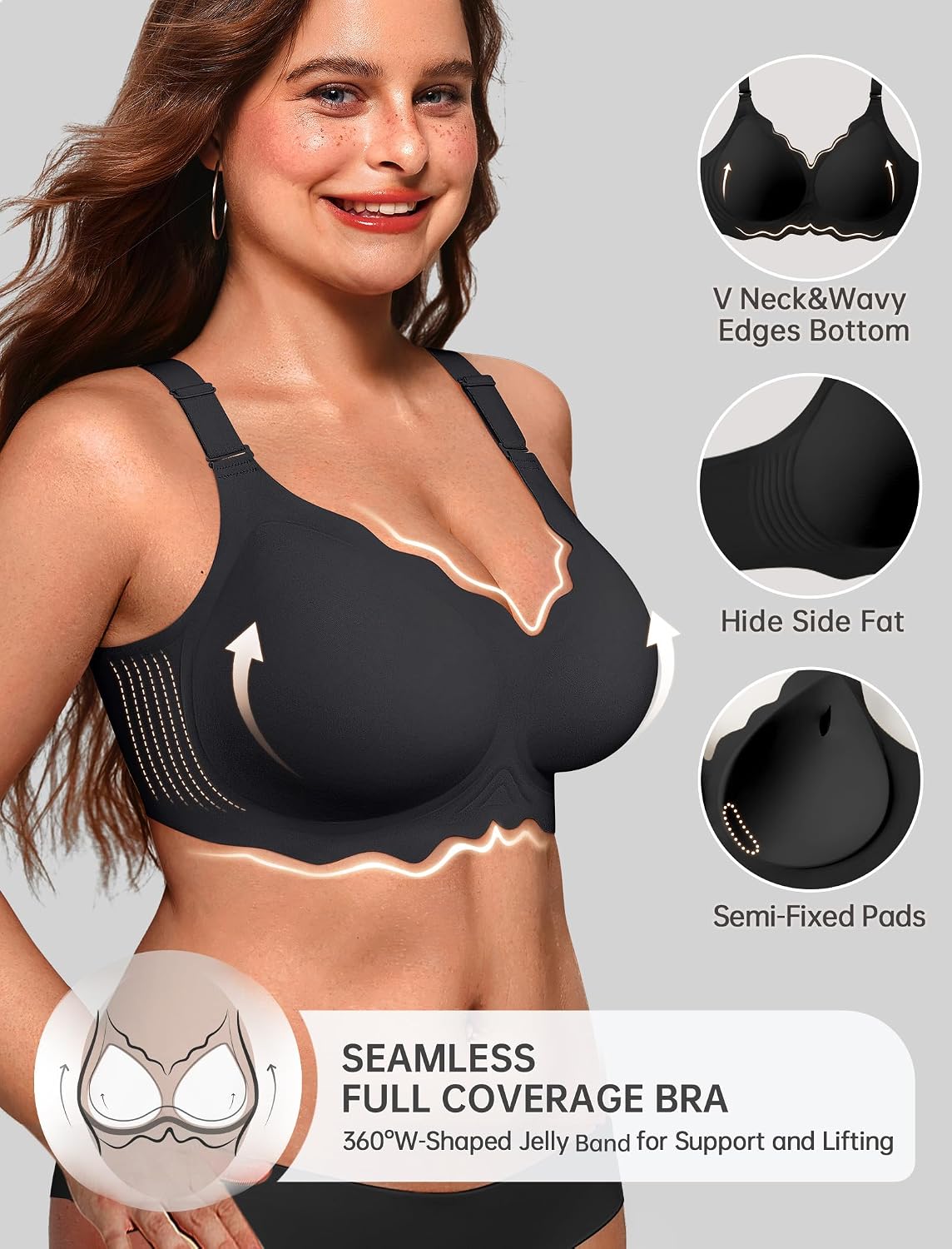 OEAK Jelly Wireless Pushup Convertible Bra — image 2