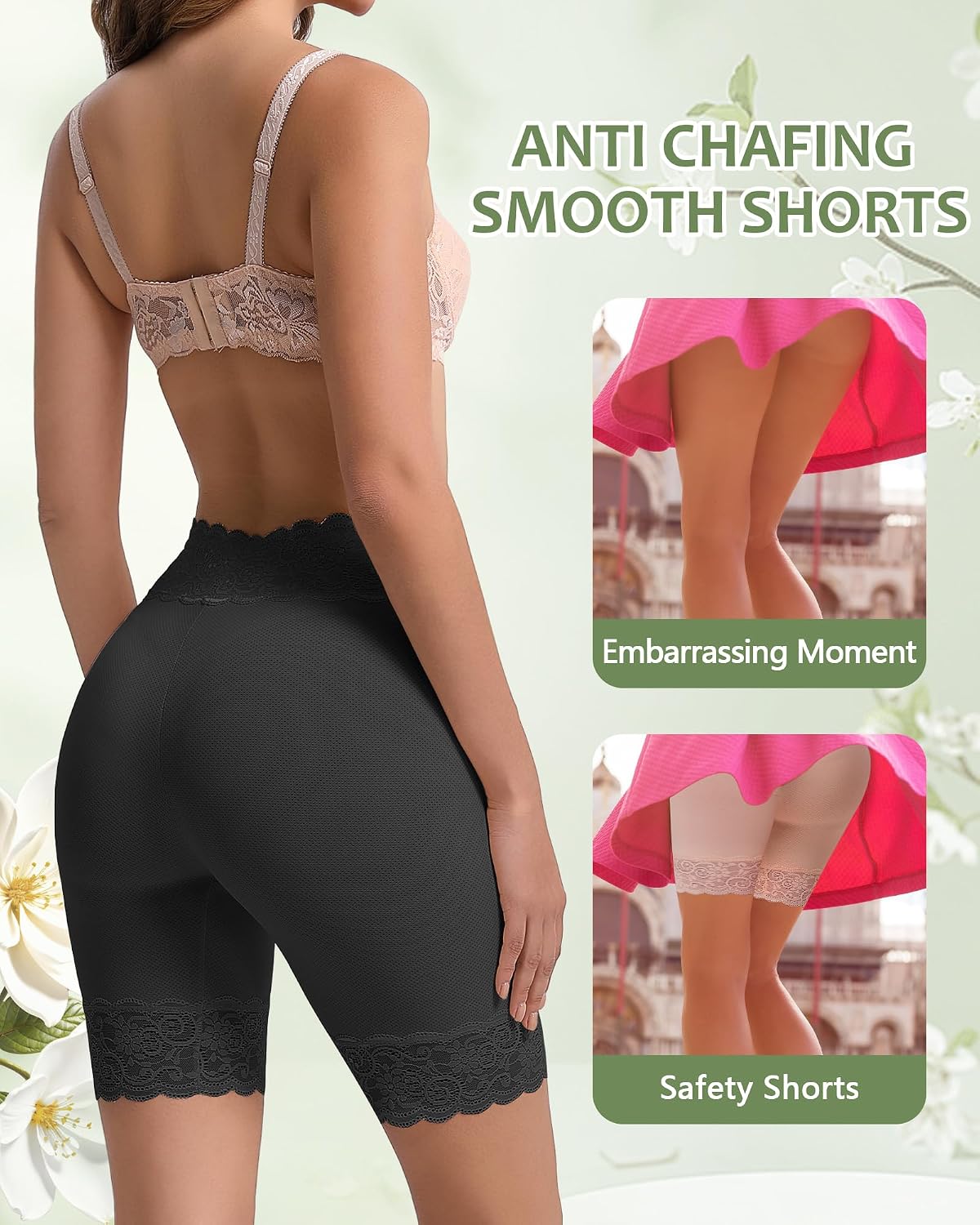 Blueinn Cooling Lace High Waist Slip Shorts — image 3
