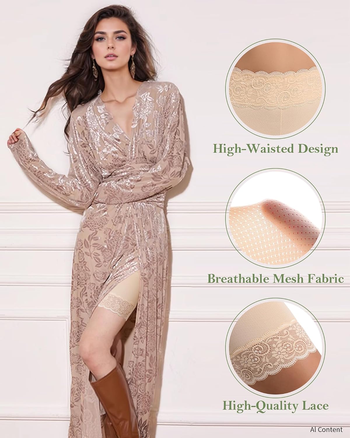 Blueinn Cooling Lace High Waist Slip Shorts — image 5