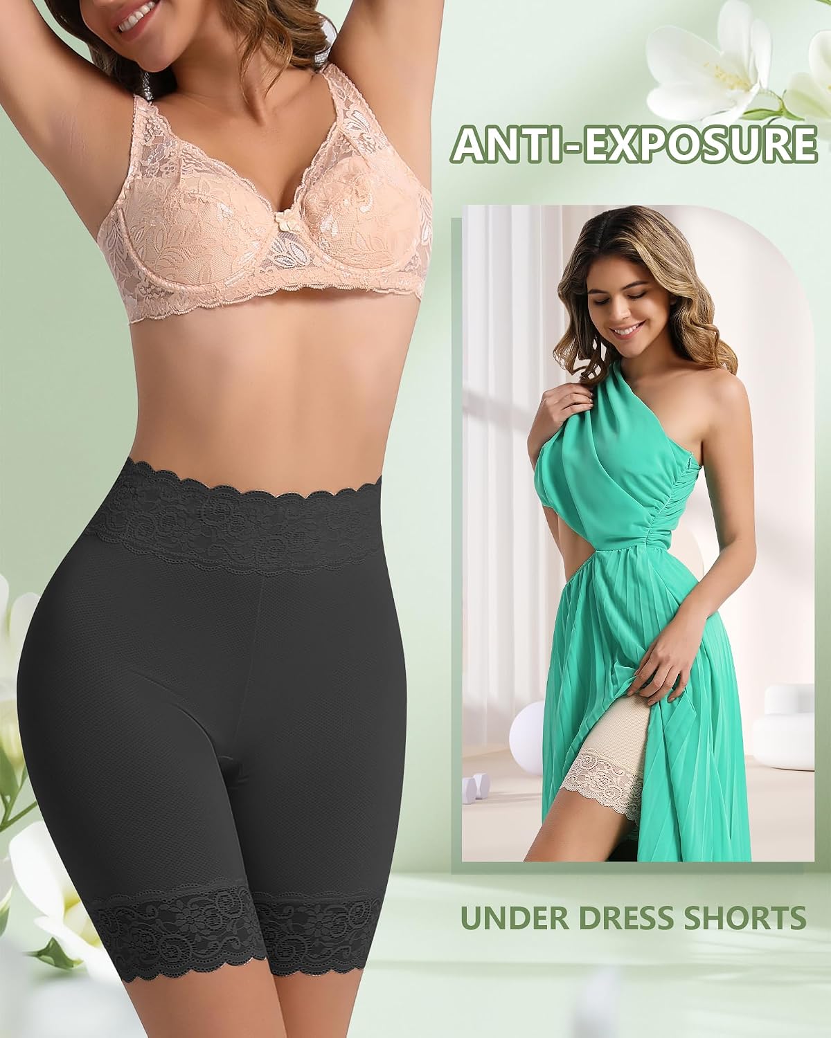 Blueinn Cooling Lace High Waist Slip Shorts — image 6
