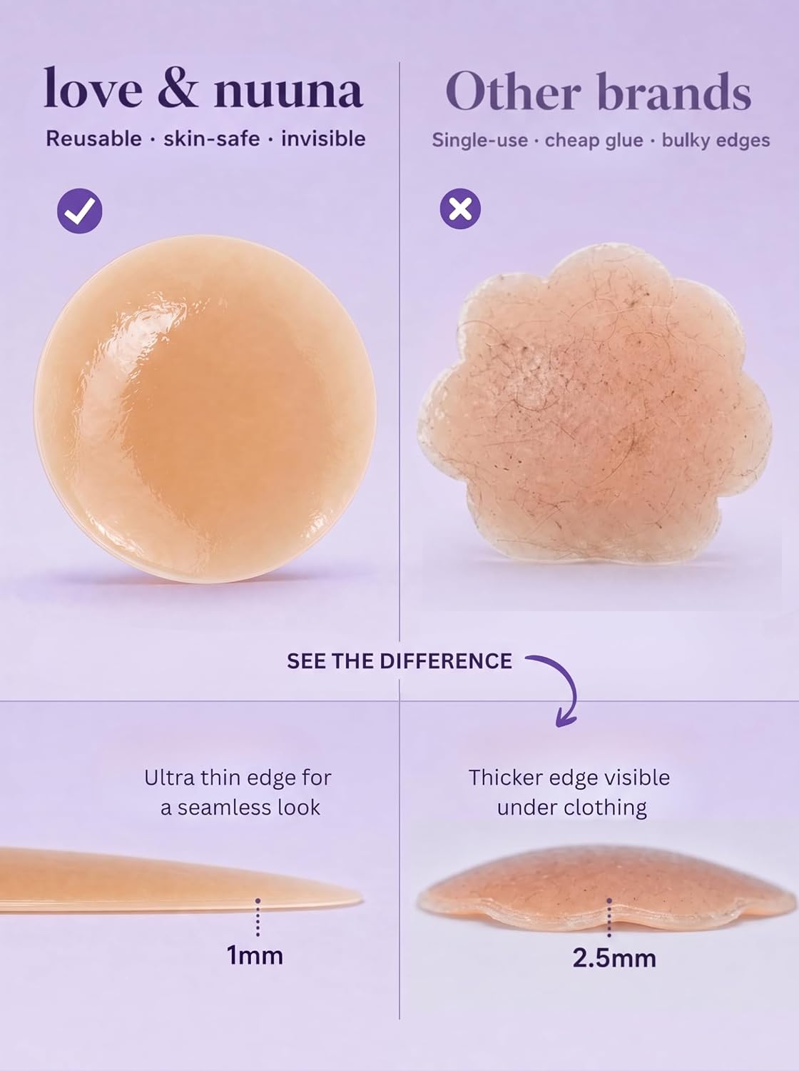 love & nuuna Reusable Nipple Covers Pasties — image 4