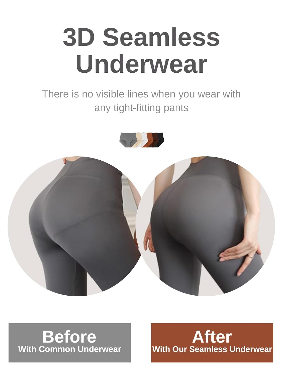 Cuweni Seamless High Waisted Briefs 6 Pack — image 3