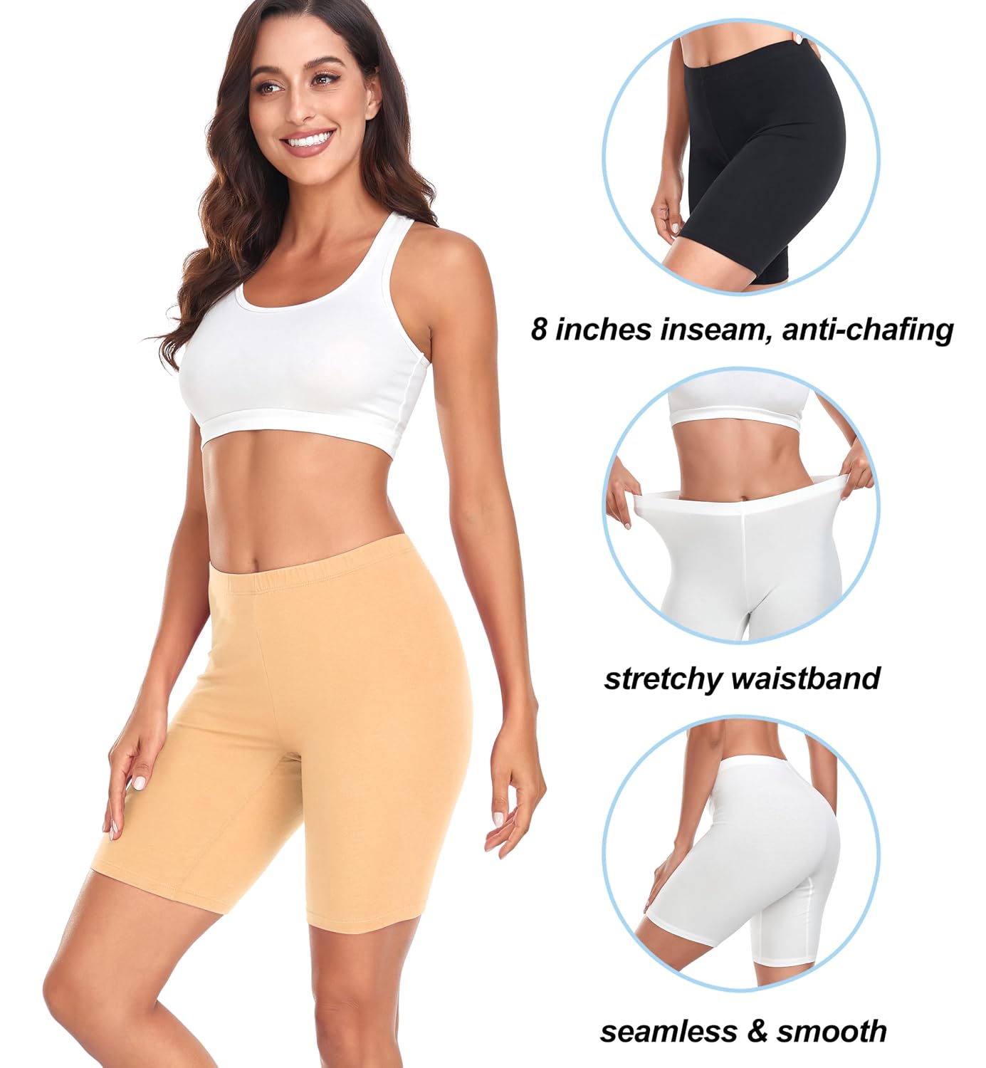 TUTUESTHER Cotton Slip Shorts for Women — image 3