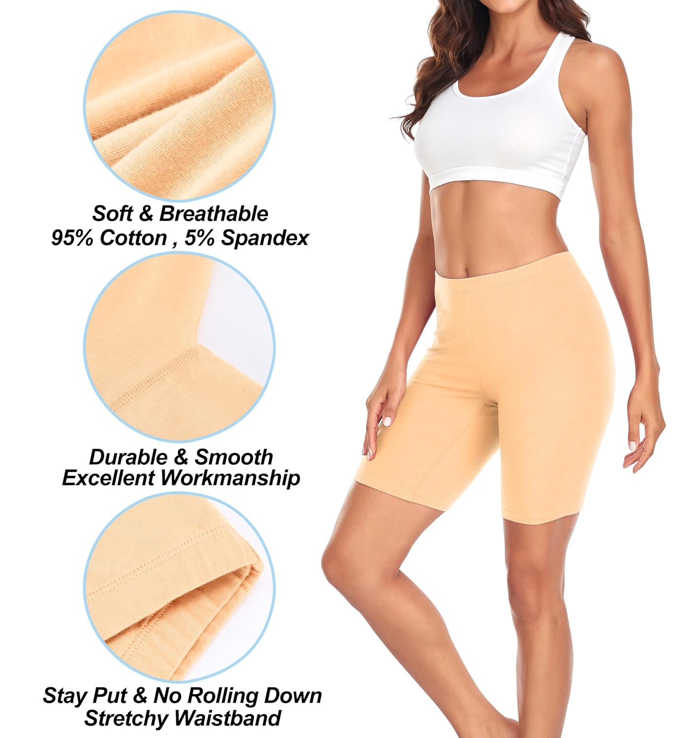 TUTUESTHER Cotton Slip Shorts for Women — image 4