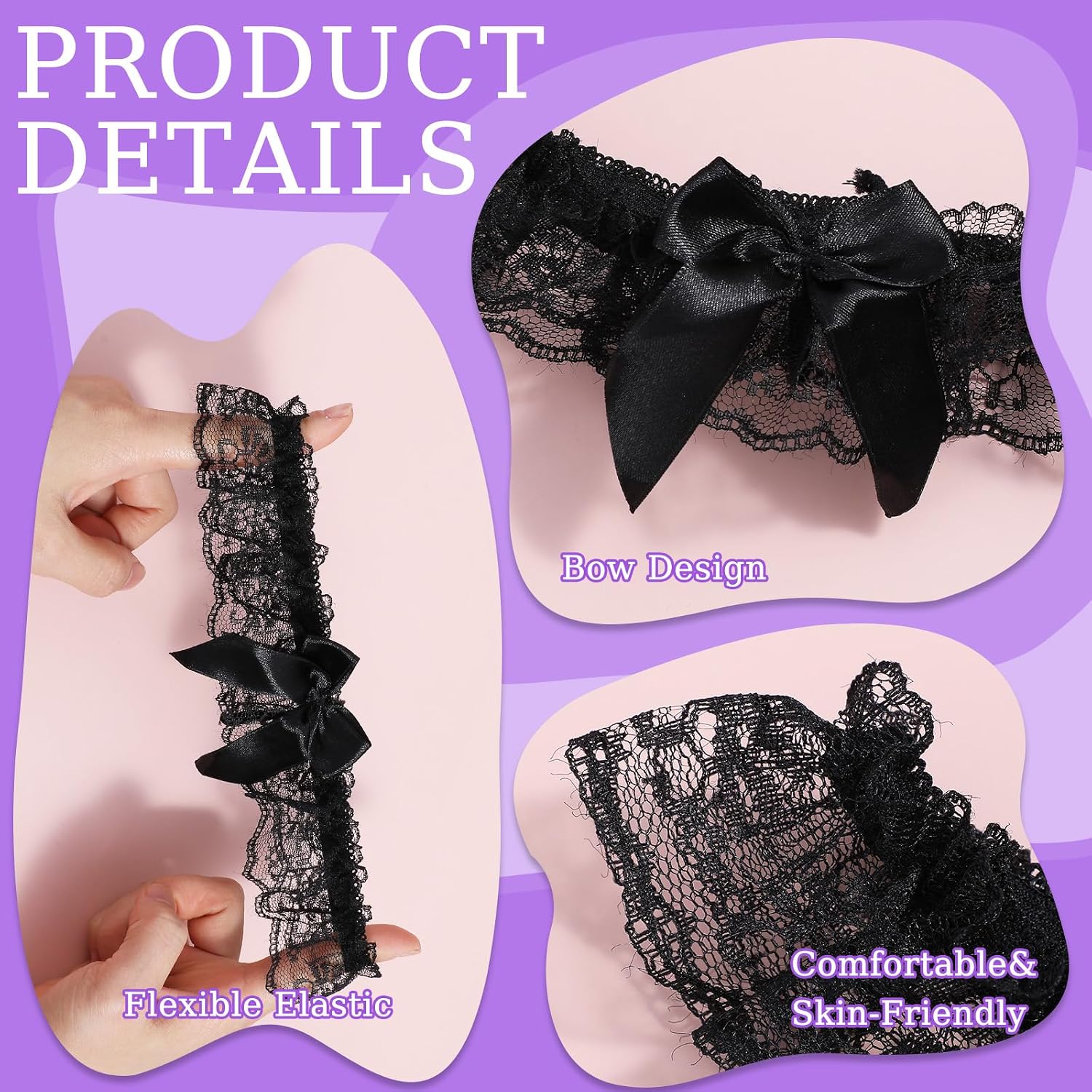 Quilax Lace Bowknot Wedding Garter Set — image 7