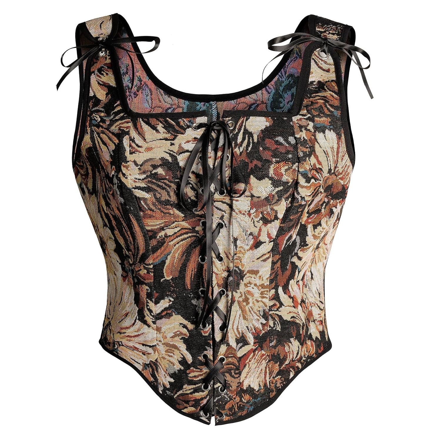 Mingyuezai Floral Lace Corset Bustier