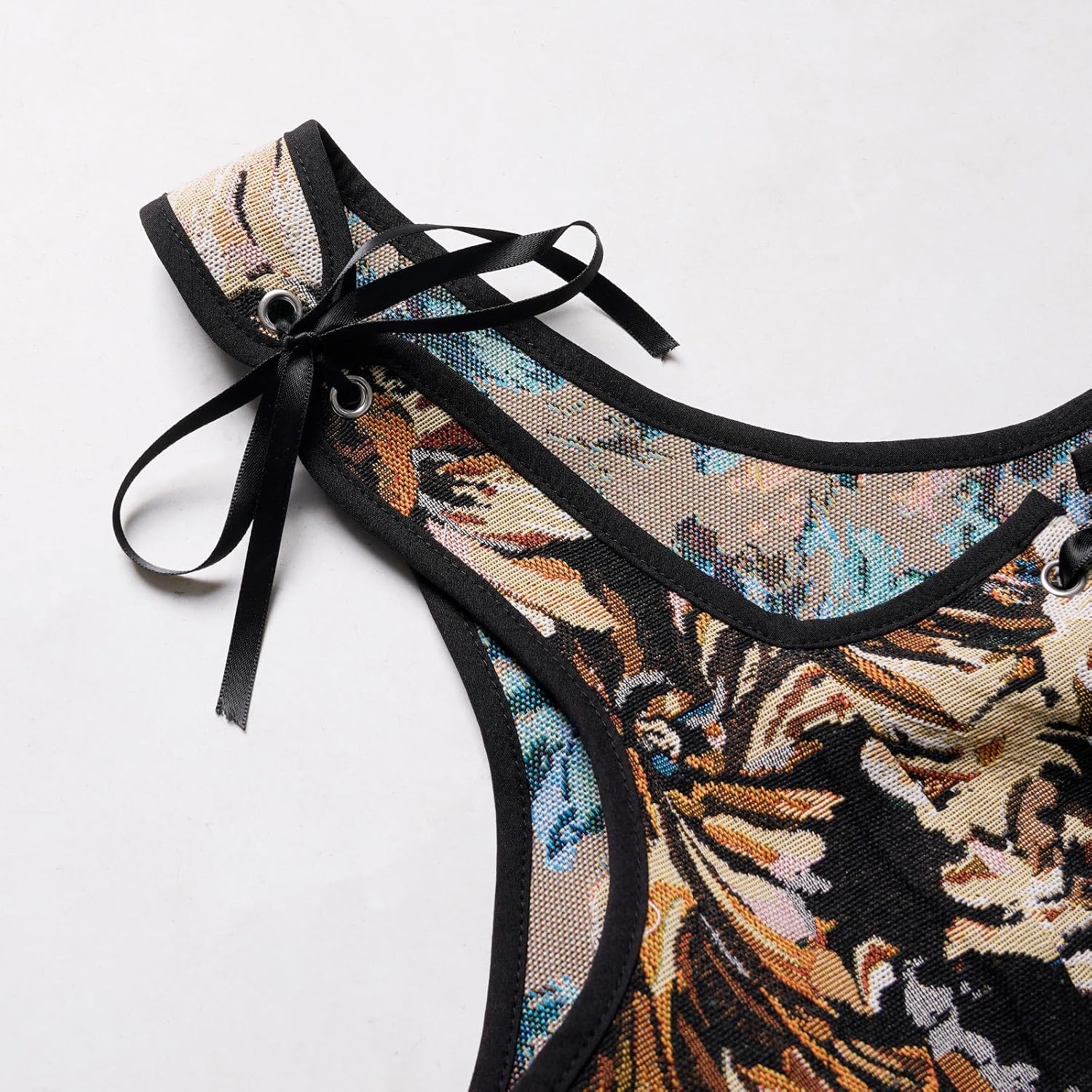 Mingyuezai Floral Lace Corset Bustier — image 5