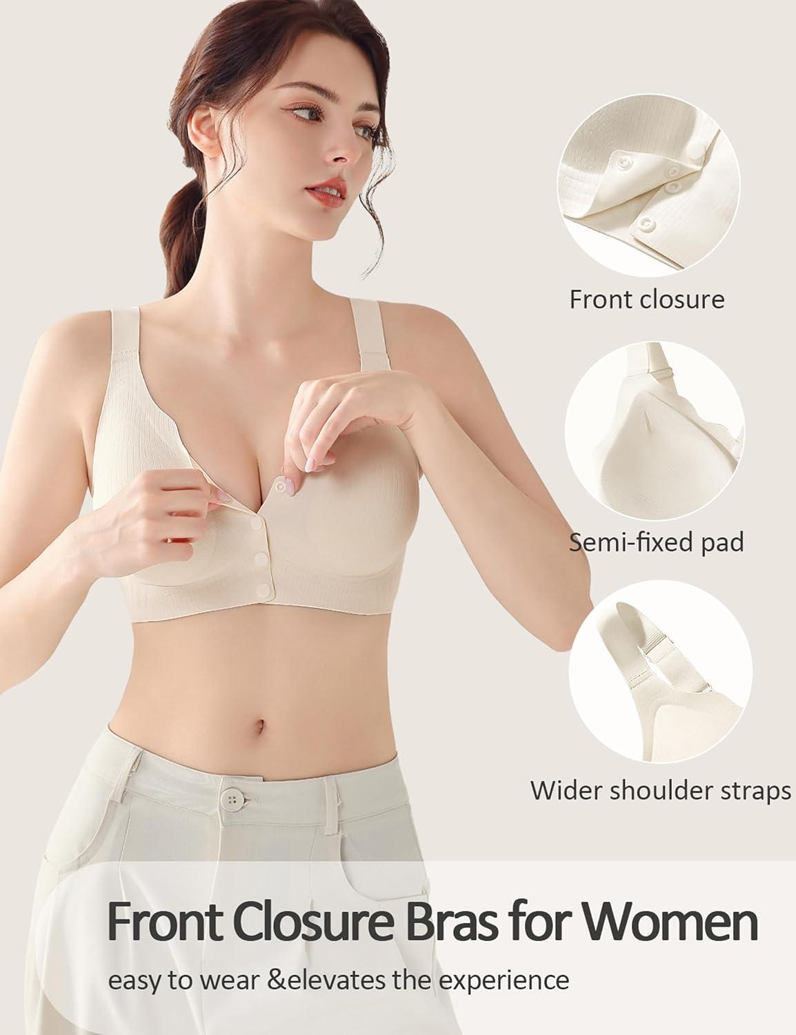 Gailife Wireless Front Closure Mastectomy Bralette — image 2