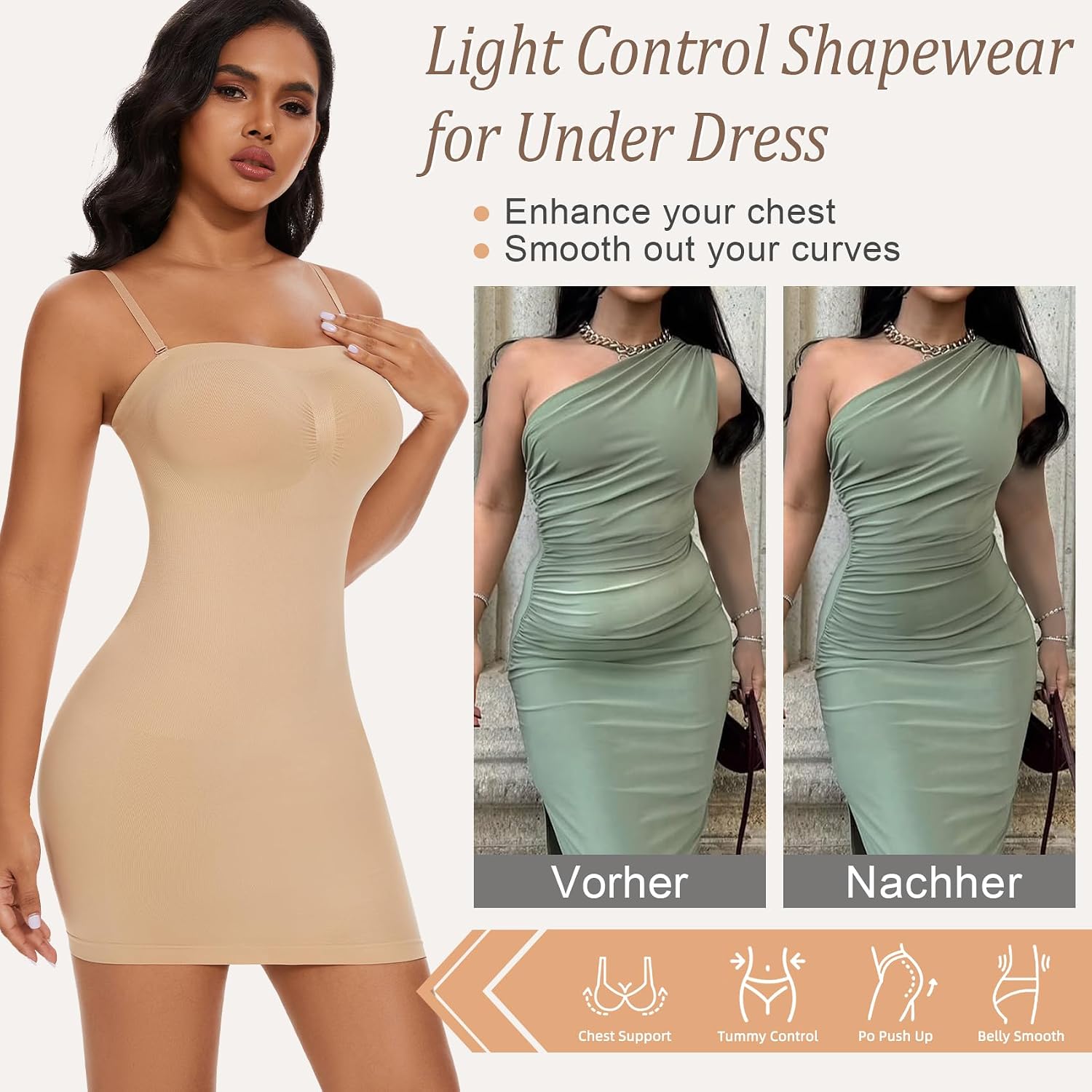 Betaven Strapless Seamless Shapewear Slip Dress — image 3