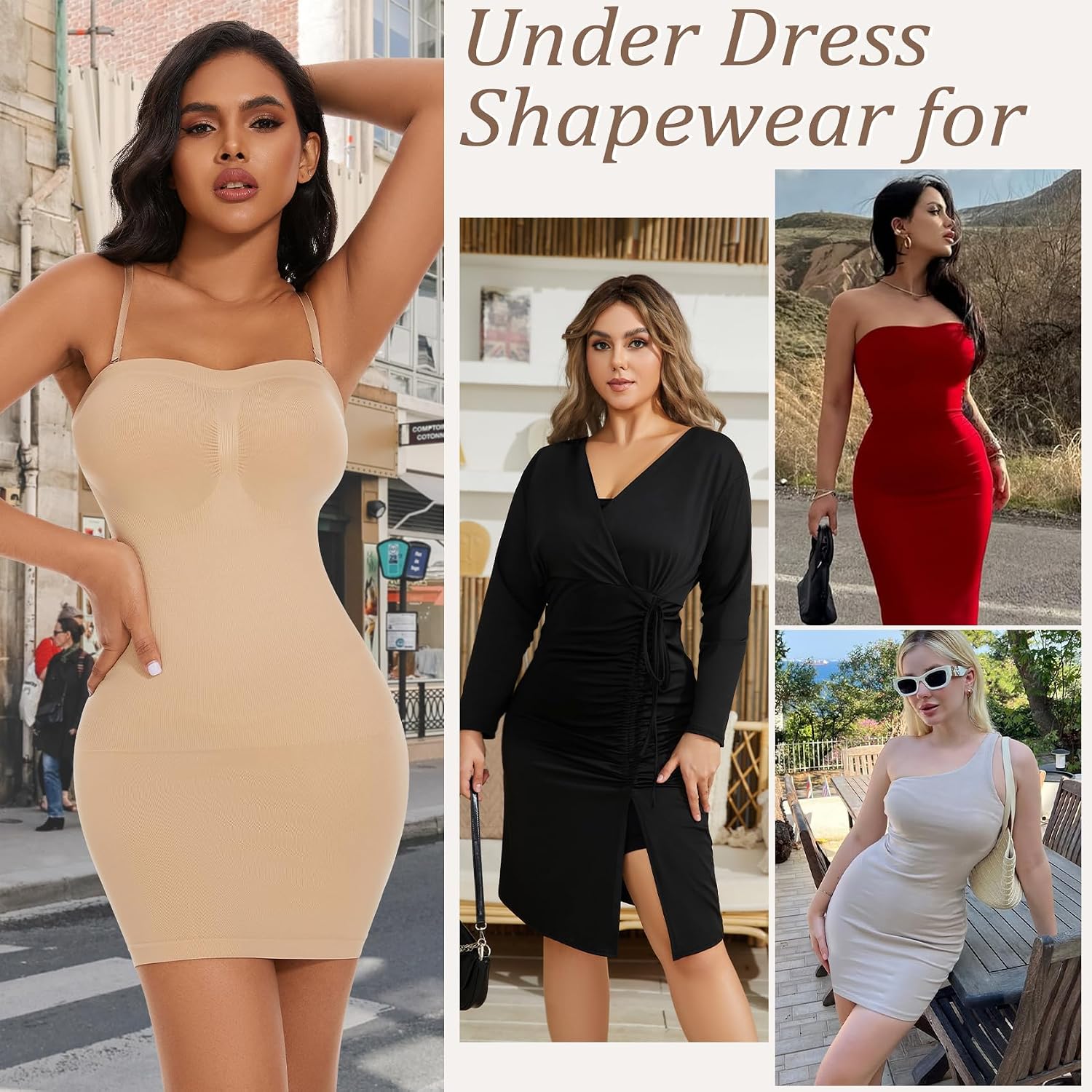 Betaven Strapless Seamless Shapewear Slip Dress — image 5
