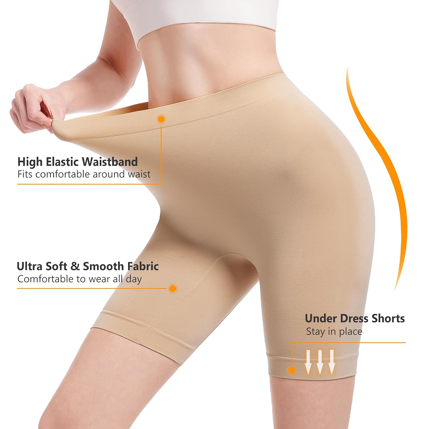 Geronmine High Waisted Seamless Slip Shorts — image 3