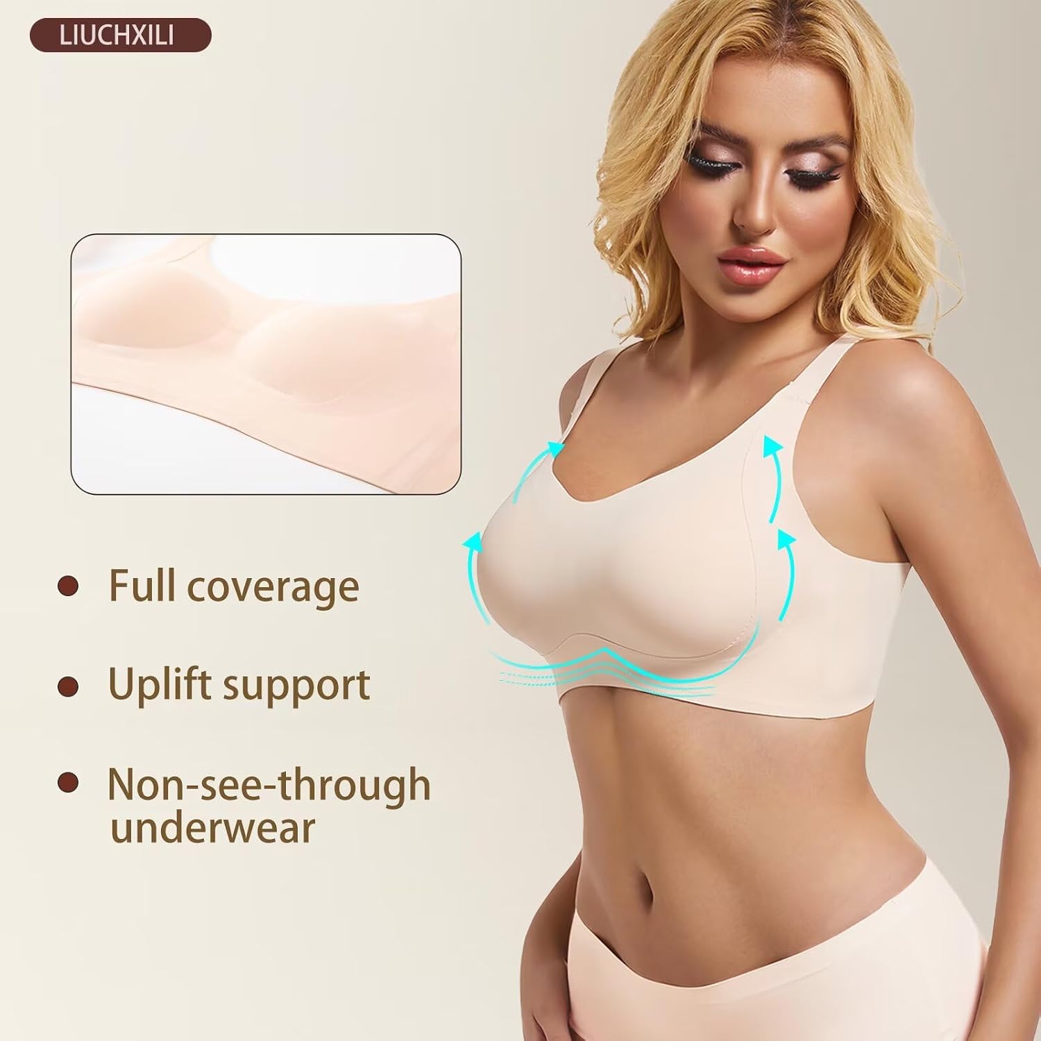 LIUCHXILI Seamless Mastectomy Bra Pocket Bra — image 2