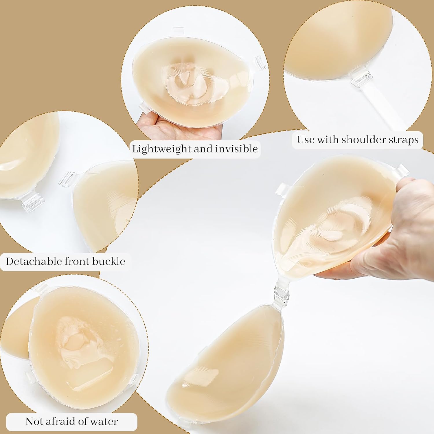 Coconater InvisiLift Silicone Push-Up Bra for Backless Outfits — image 2