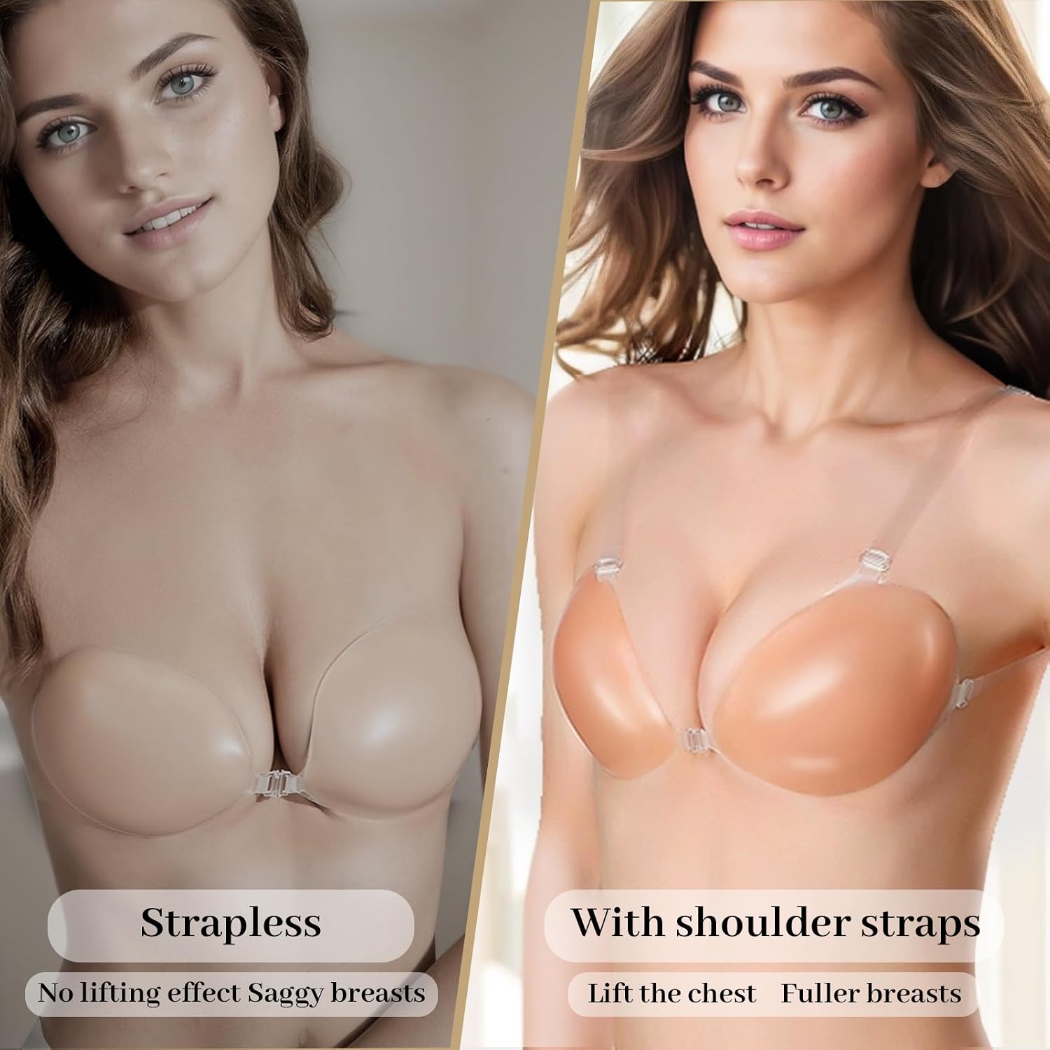 Coconater InvisiLift Silicone Push-Up Bra for Backless Outfits — image 3