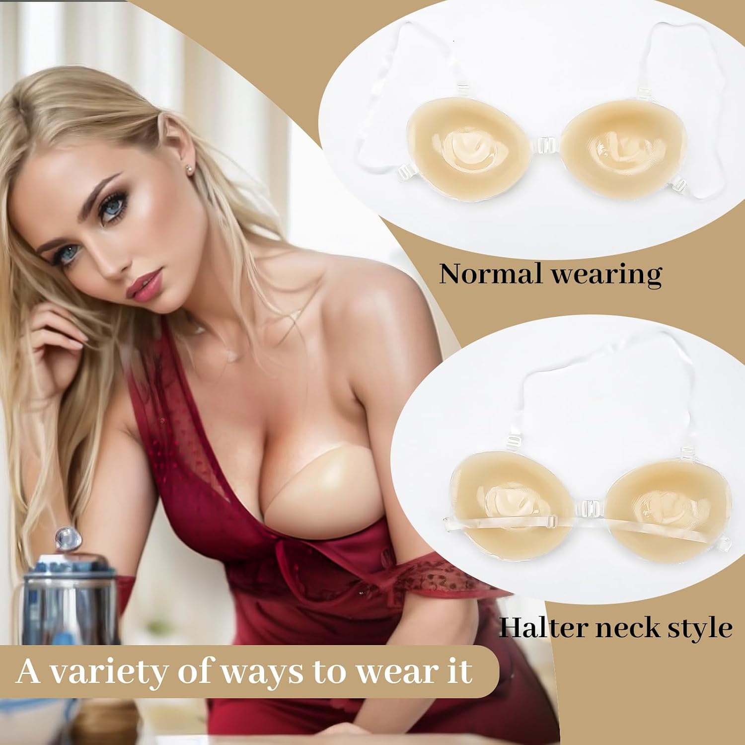 Coconater InvisiLift Silicone Push-Up Bra for Backless Outfits — image 5