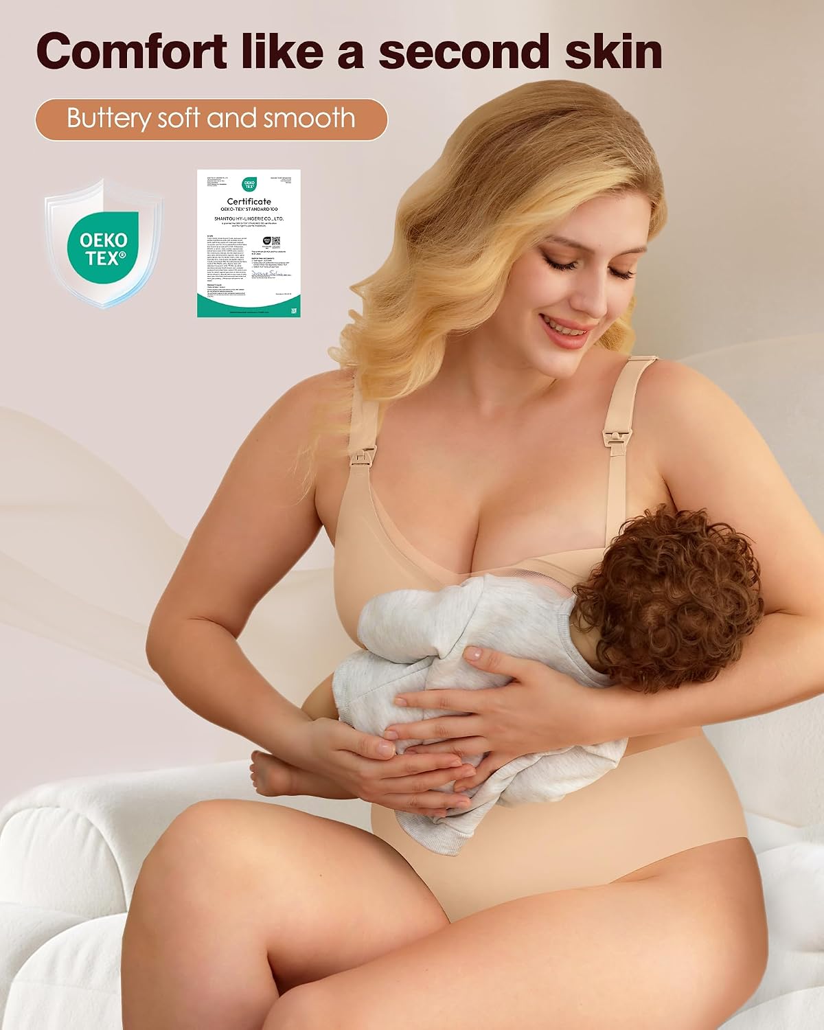 As Fairy Mesh Lace Seamless Nursing Bra for Maternity — image 2