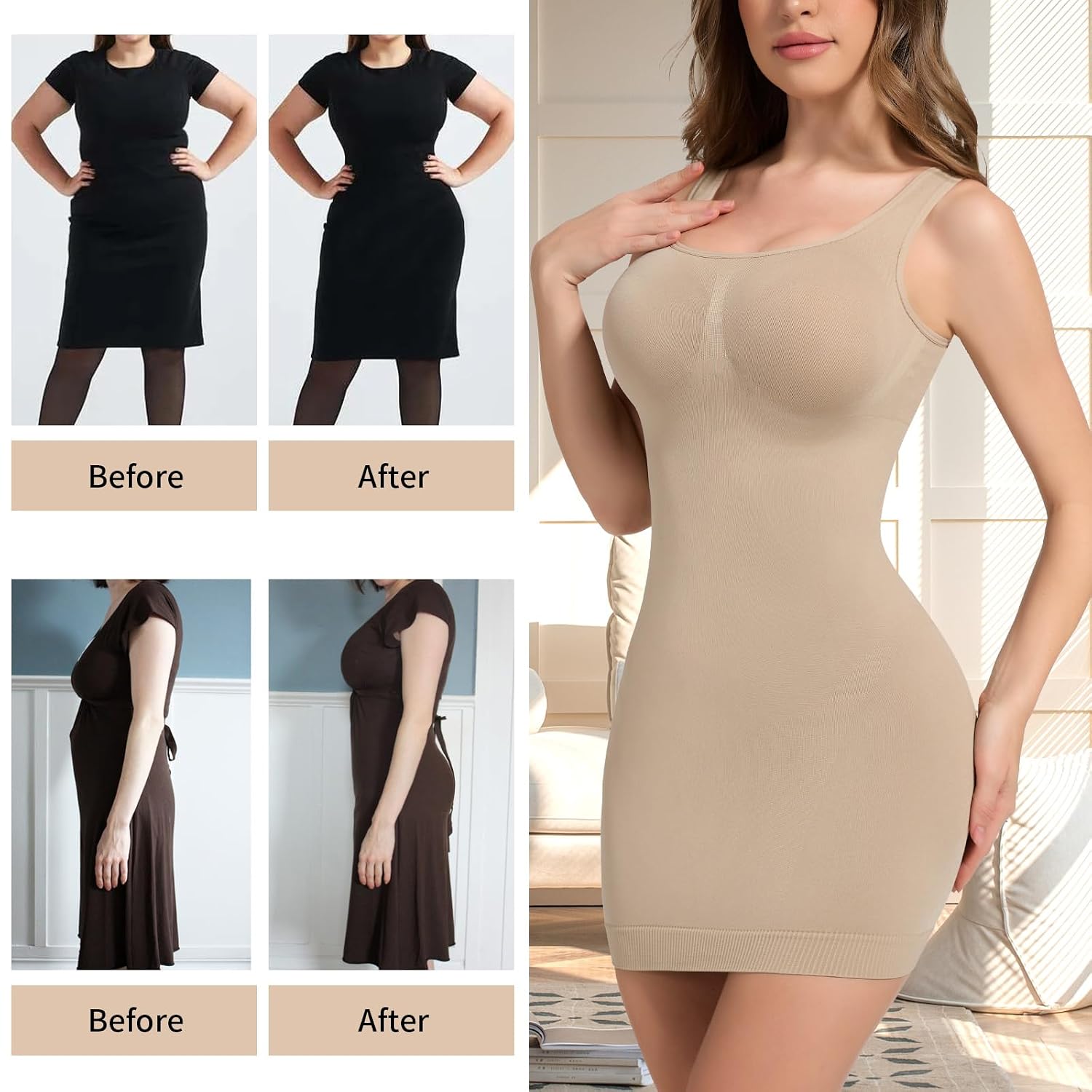 Ellareese Tummy Control Full Slip Dress — image 3