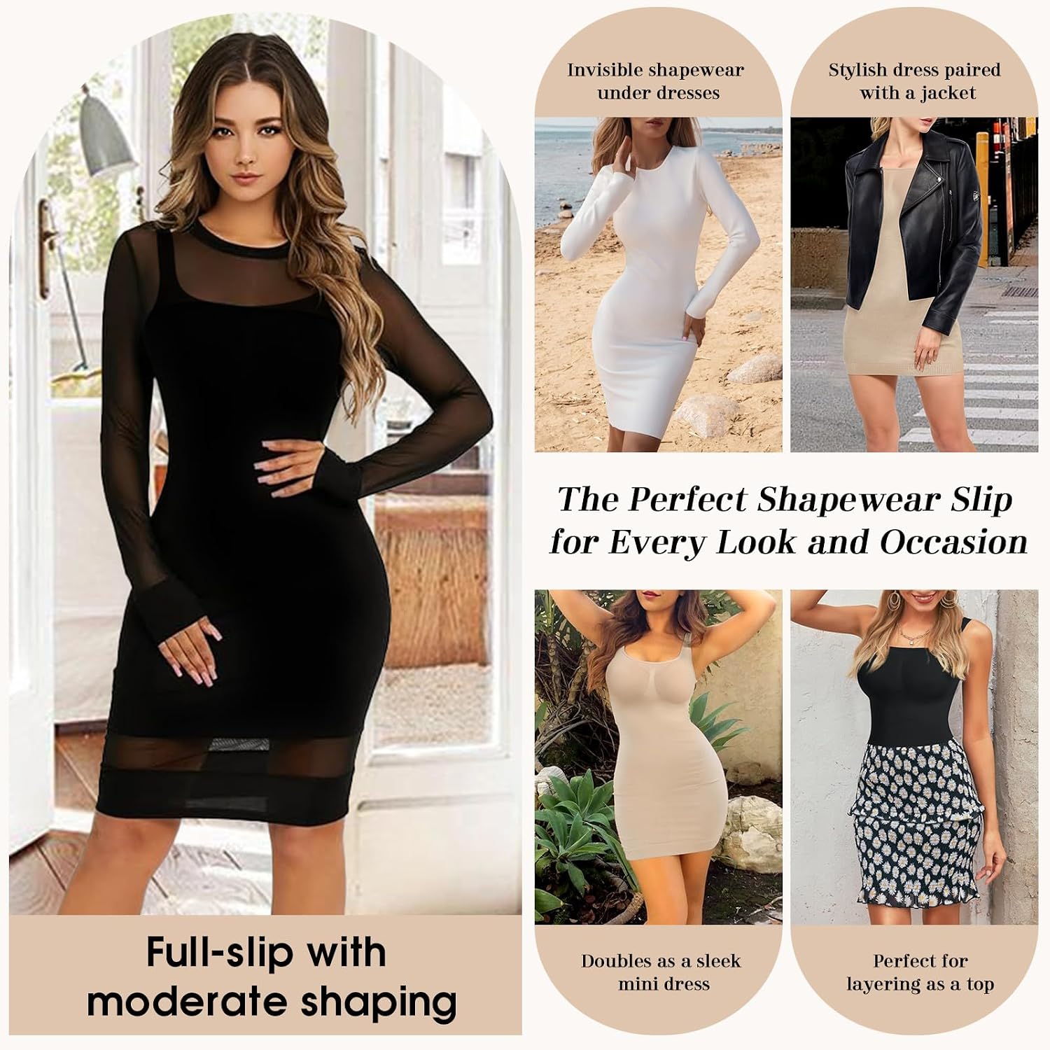Ellareese Tummy Control Full Slip Dress — image 5