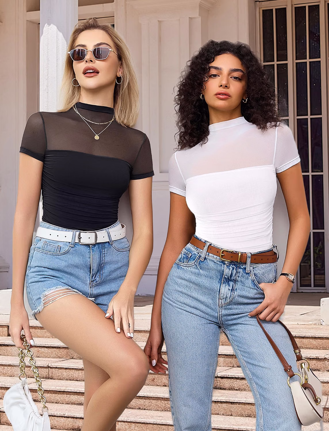 Avidlove Short Sleeve Turtle Neck Mesh Bodysuit — image 6