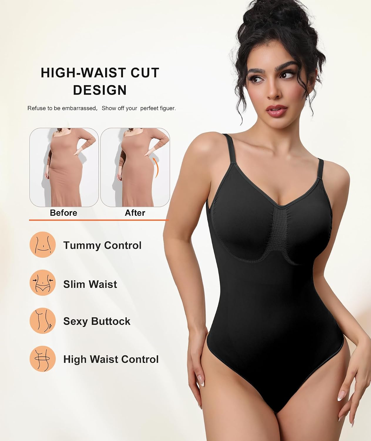Mobeso Seamless Low Back Thong Bodysuit — image 3