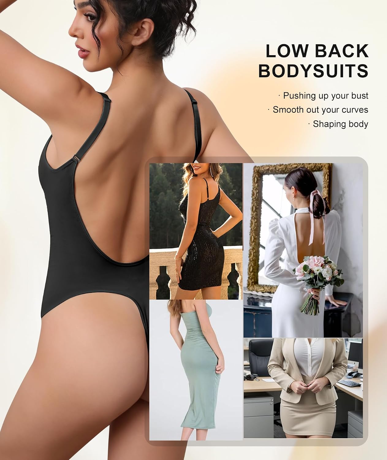 Mobeso Seamless Low Back Thong Bodysuit — image 4