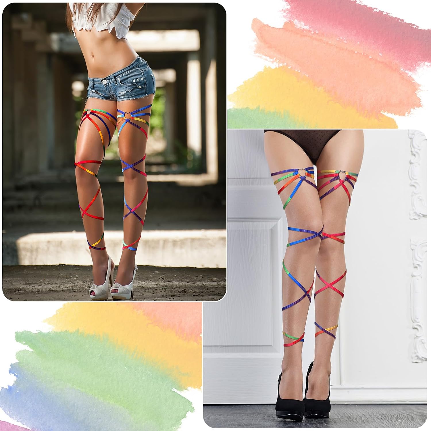 Rainbow Heart Leg Wraps for Pride — image 7