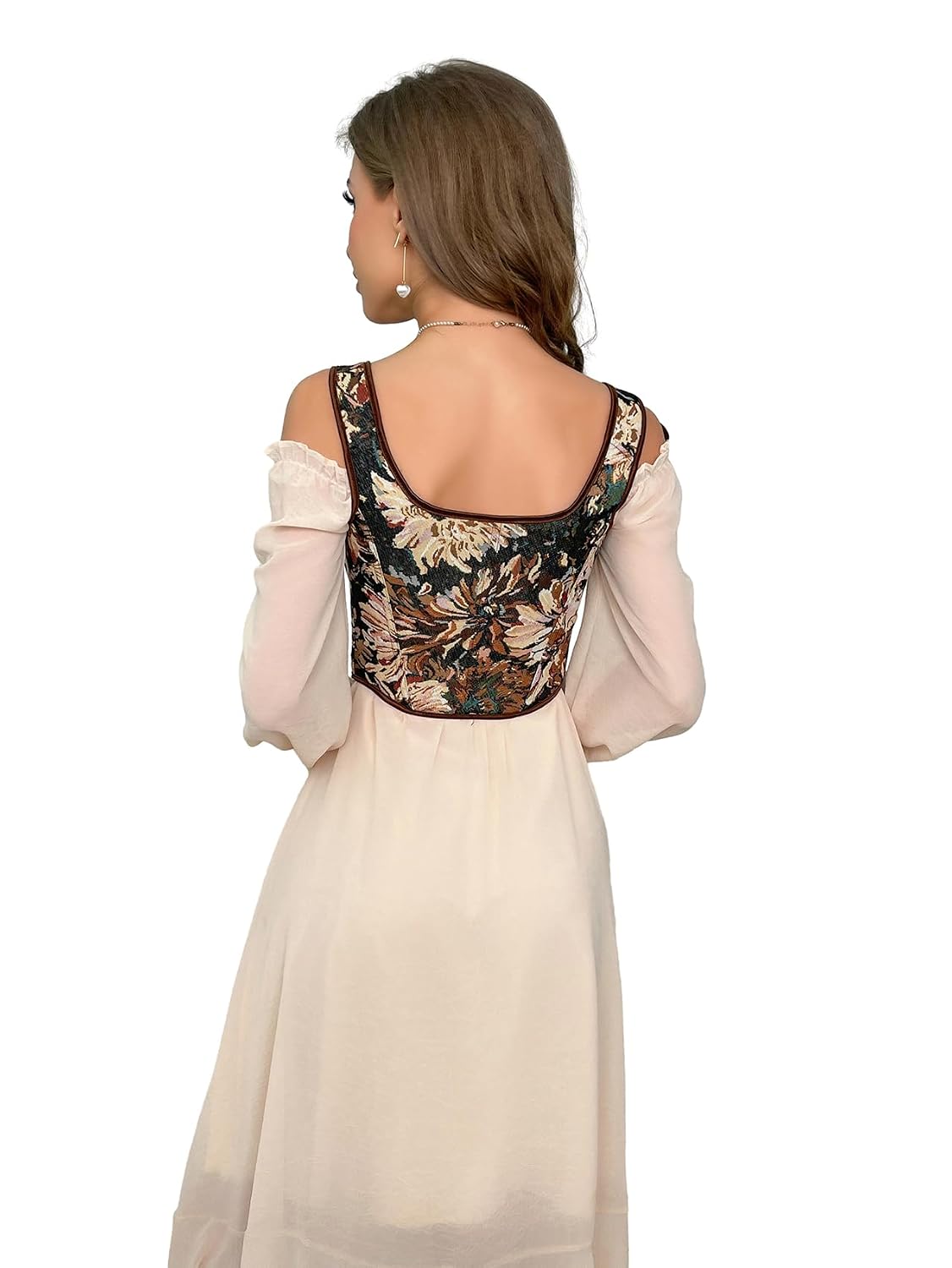 XuoAz Women's Floral Lace-Up Corset Bustier — image 6