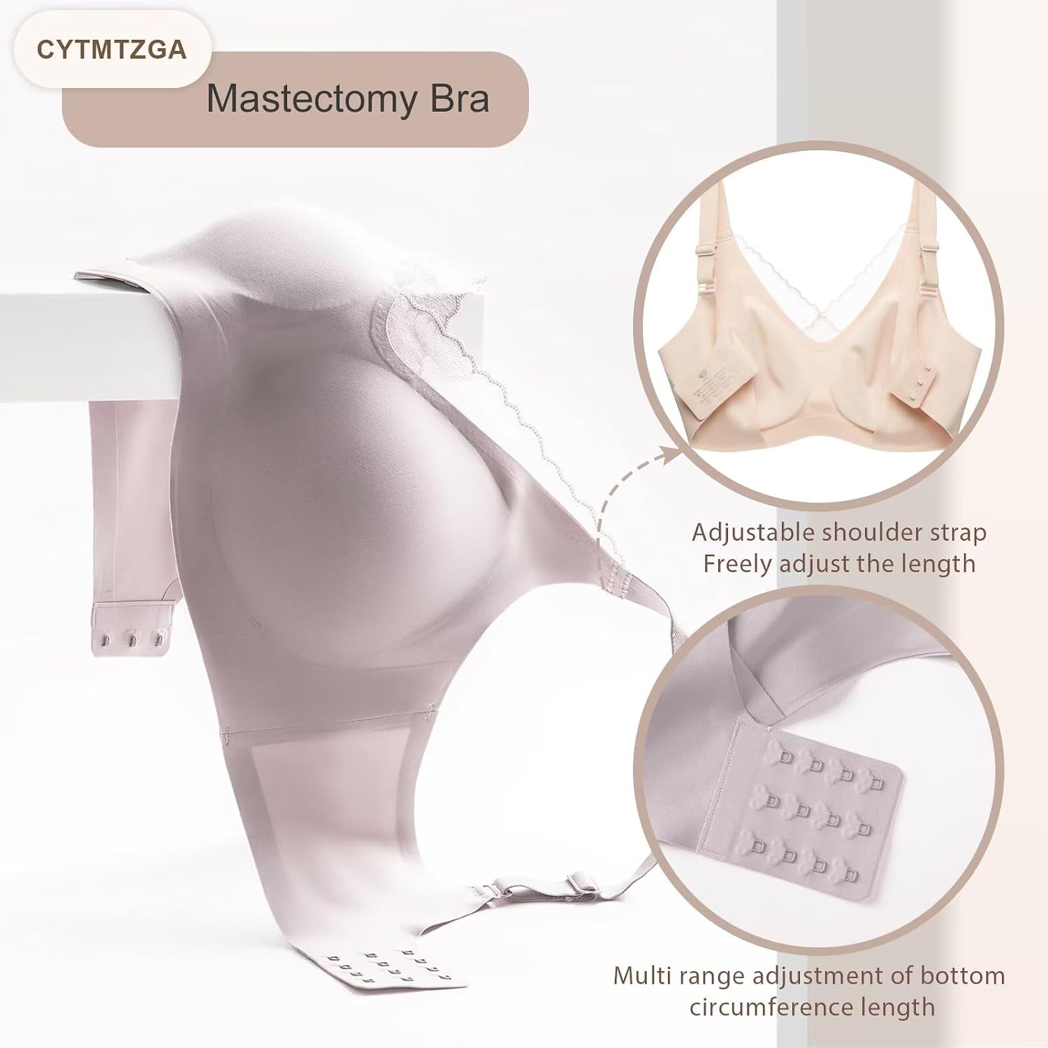 CYTMTZGA Post-Mastectomy Bra with Pockets — image 2