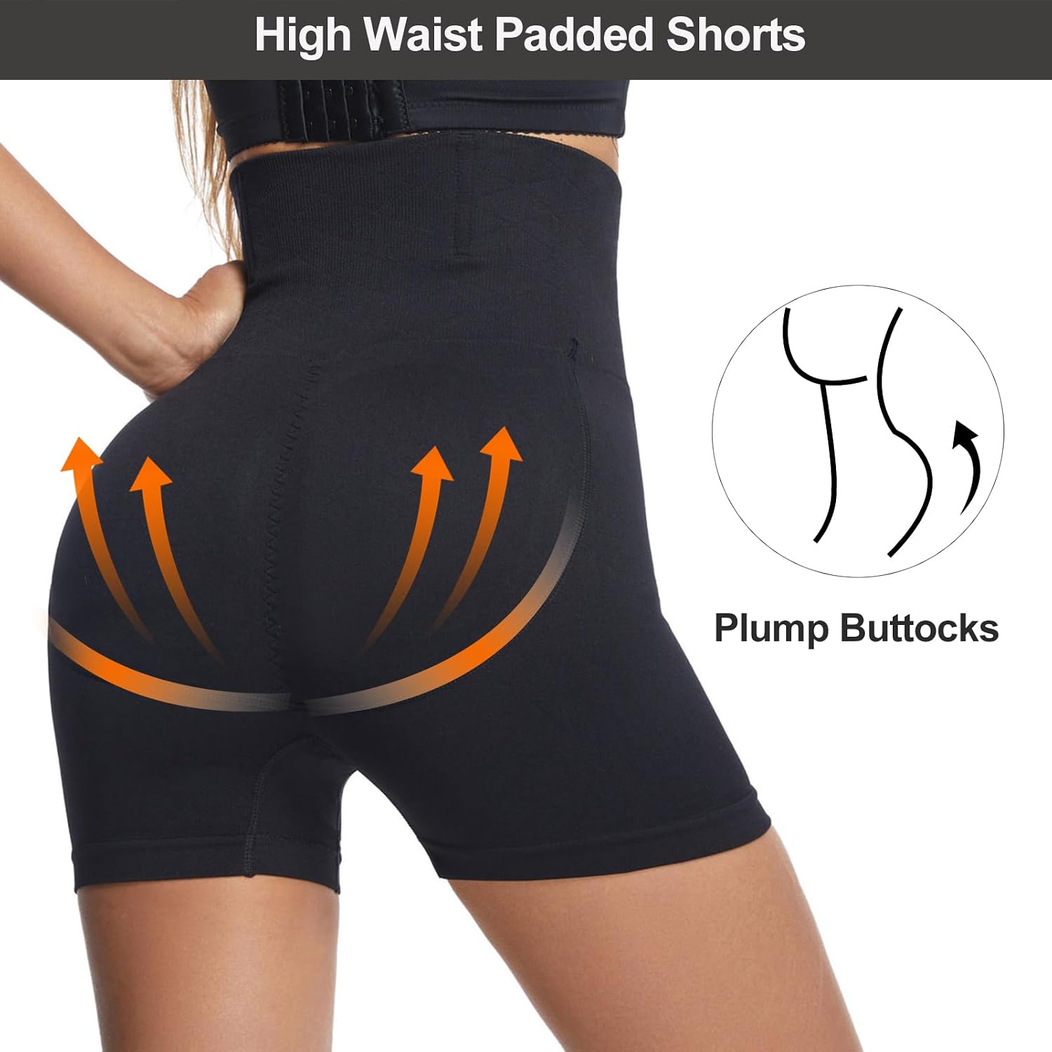 MOWOC High Waist Butt Lifting Shapewear Shorts — image 4