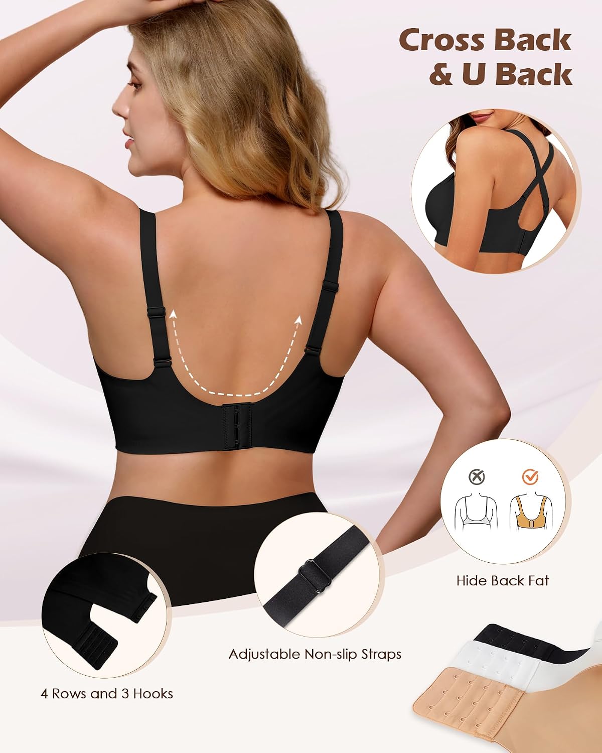 As Fairy Women's Wireless Seamless Full Coverage T-Shirt Bra — image 4