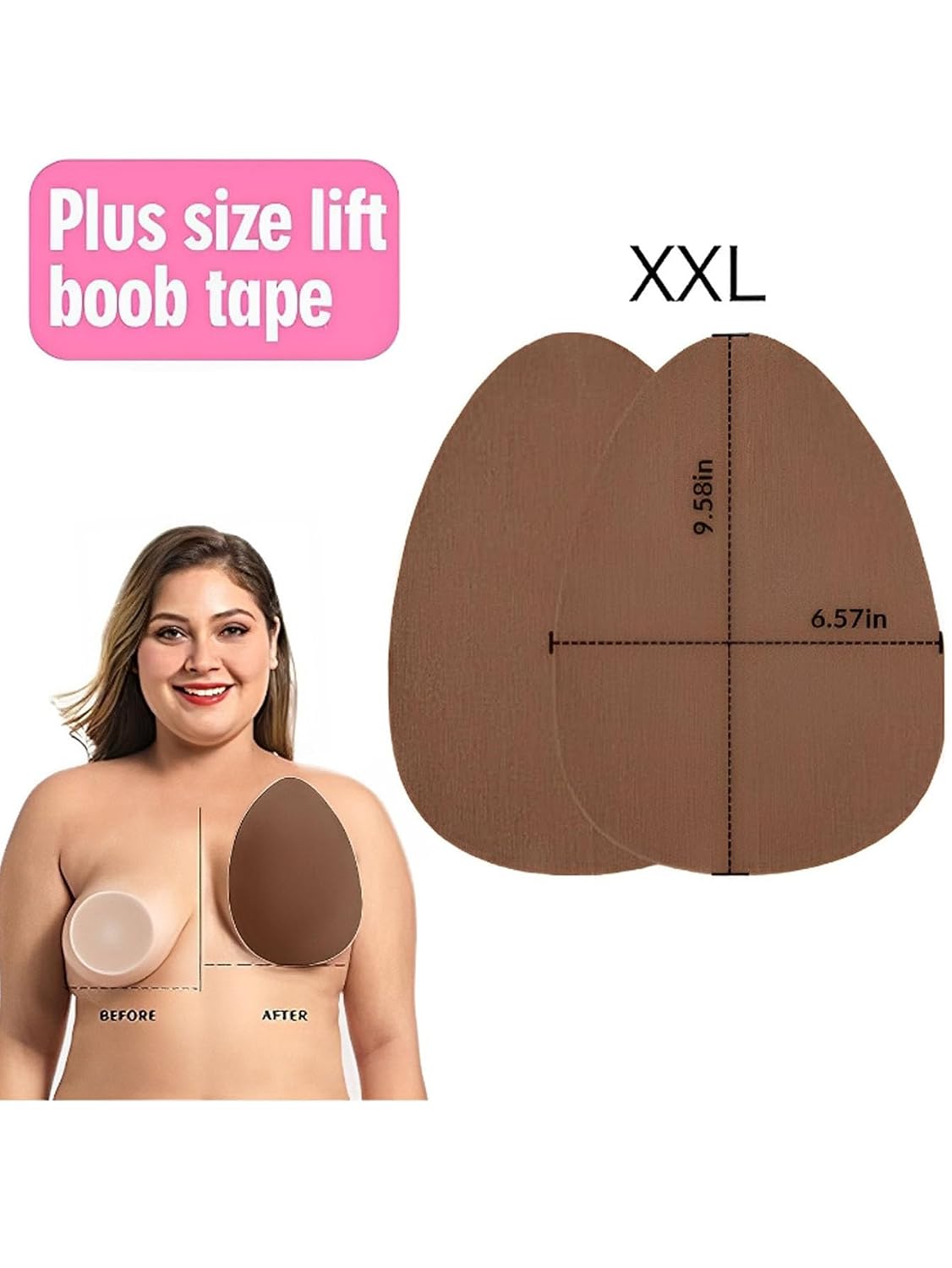 HiPiiy Plus Size Invisible Breast Lift Tape — image 3
