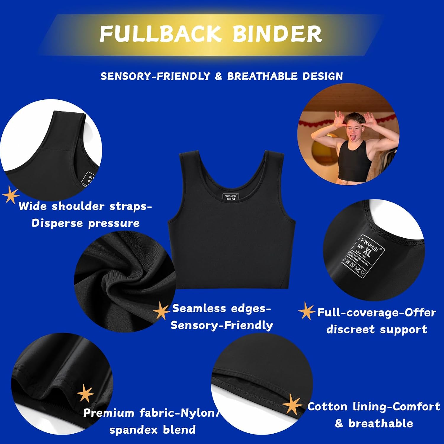 Wonababi Ultra Flat Chest Binder for FTM — image 3
