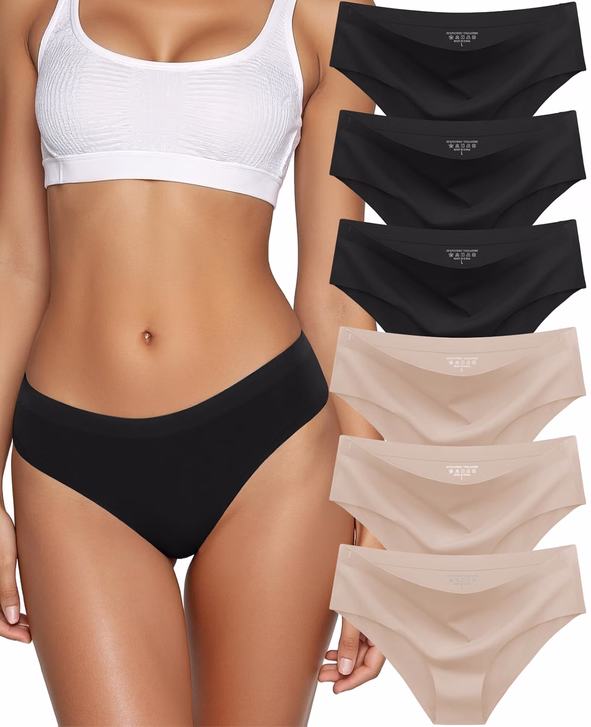 Kiqnsam Women's Seamless No Show Bikini Panties — image 7