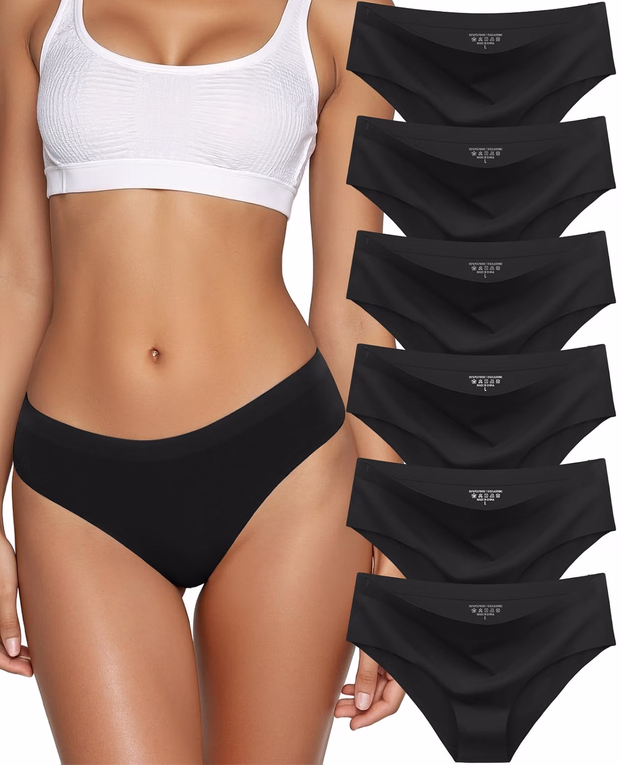 Kiqnsam Women's Seamless No Show Bikini Panties — image 9
