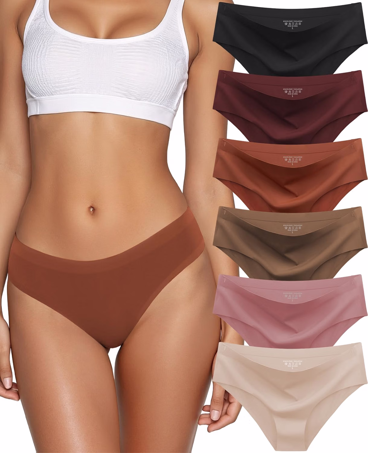 Kiqnsam Women's Seamless No Show Bikini Panties — image 11